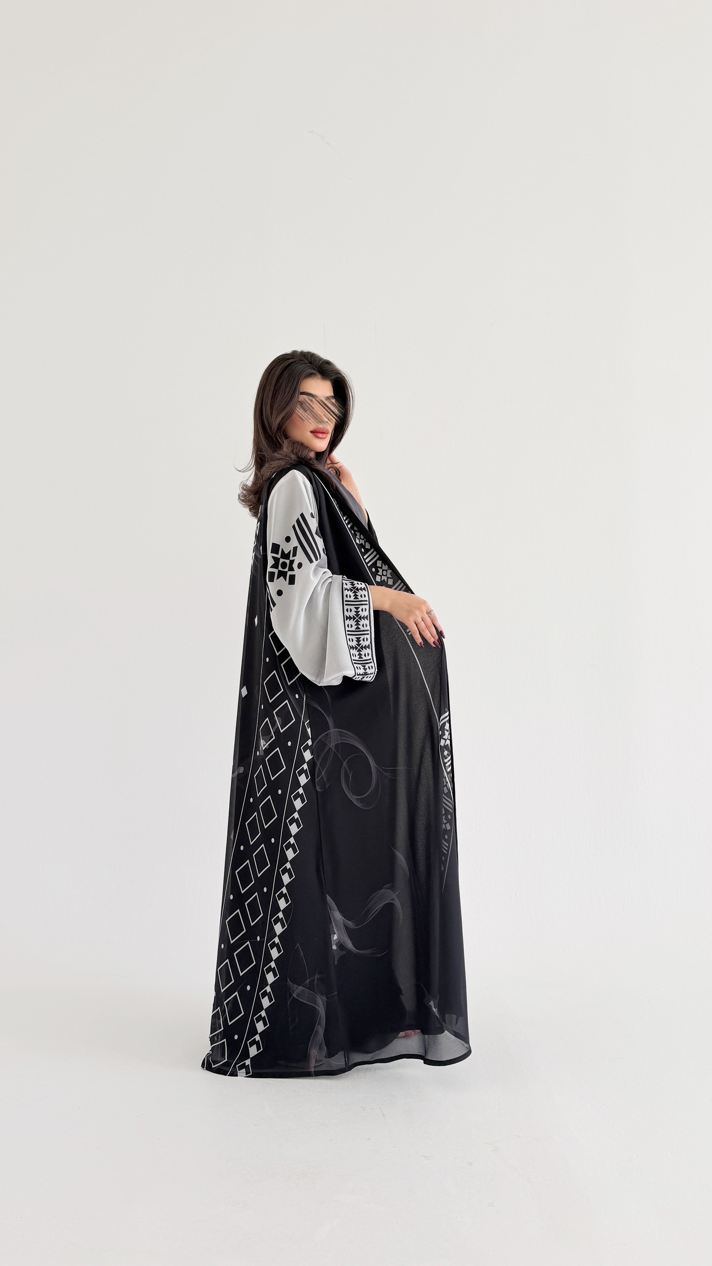 MWT1065 -عباية طباعة | Printed Abaya - Aya