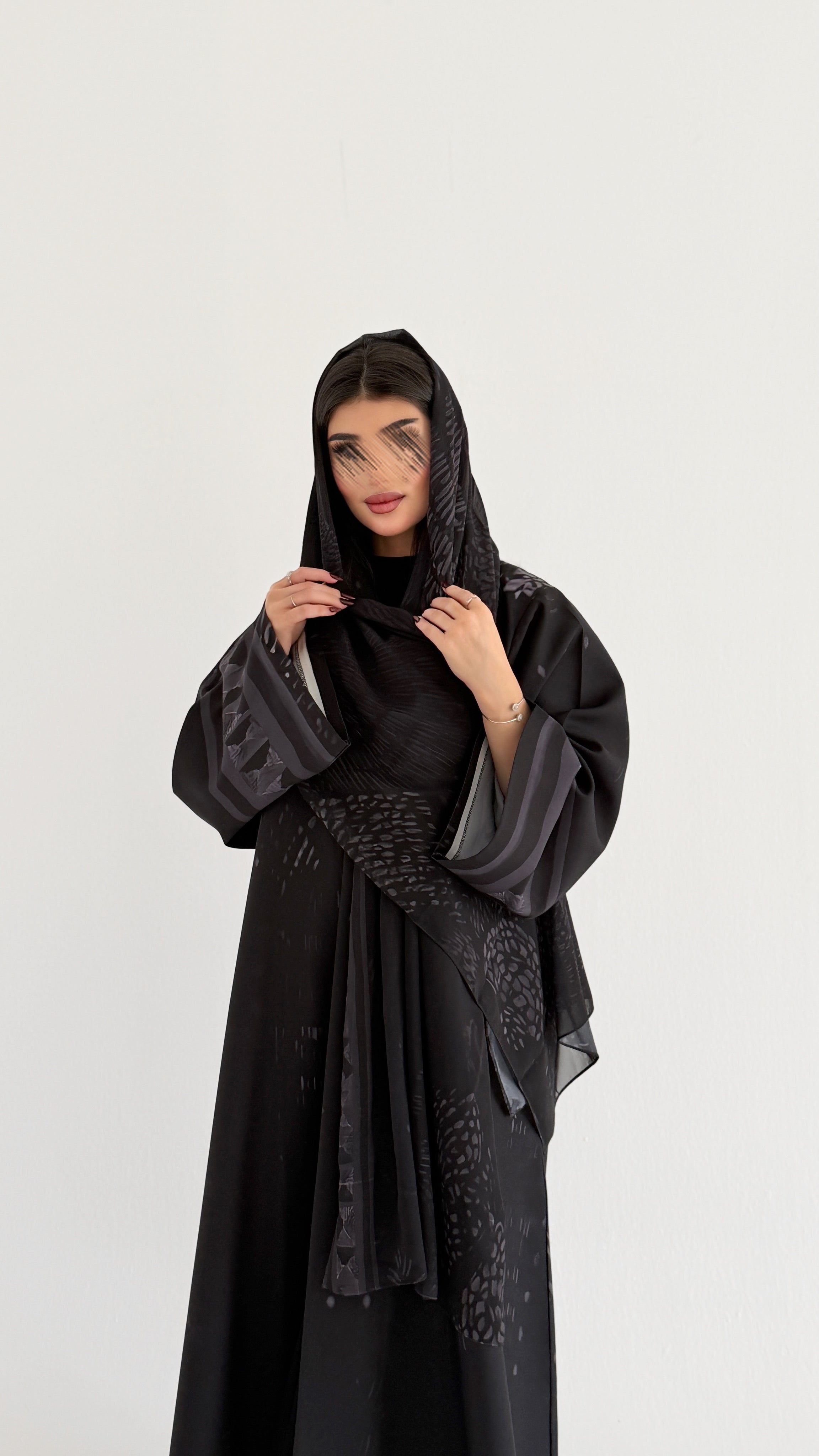MWT1067 -عباية طباعة | Printed Abaya - Aya
