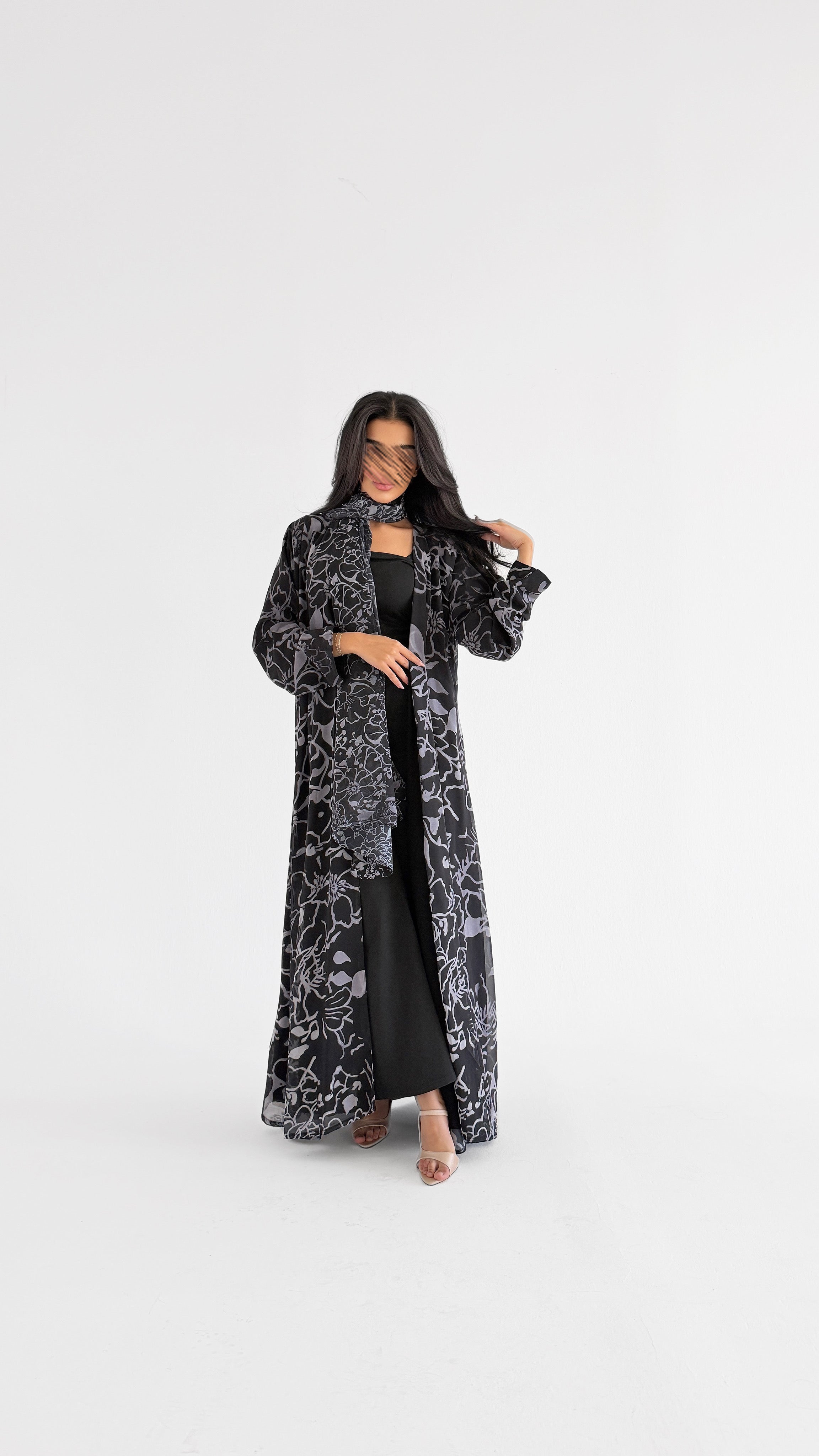 MWT1110 - عباية طباعة | Printed Abaya - Aya