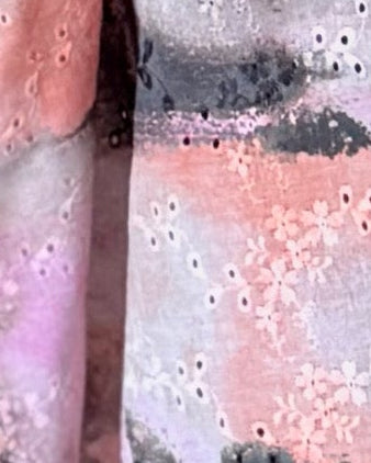 MWT5011 - عباية ركامه مشجر طباعة ربع كلوش - Aya