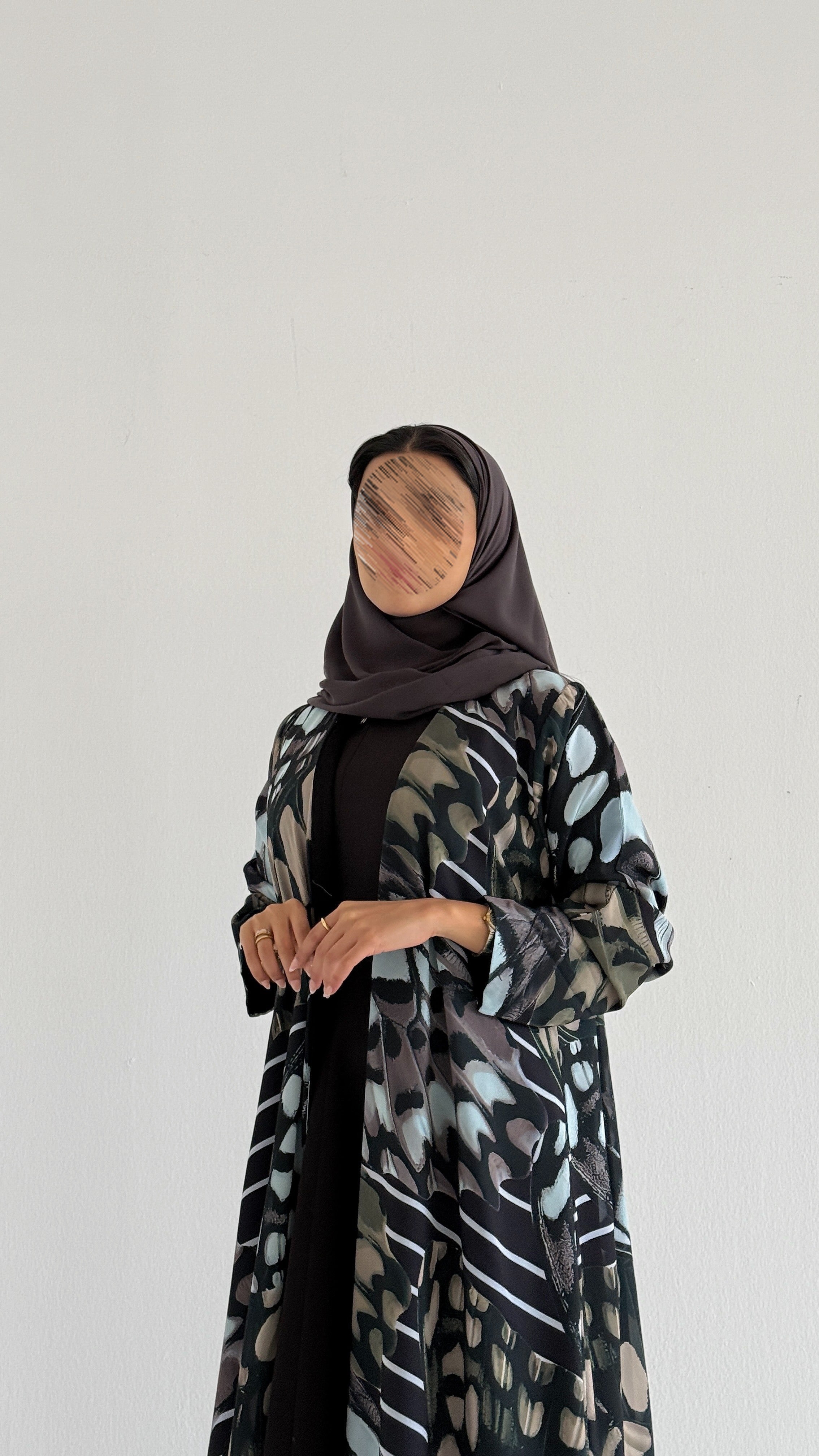MWT2133 - عباية طباعة- Printed Abaya