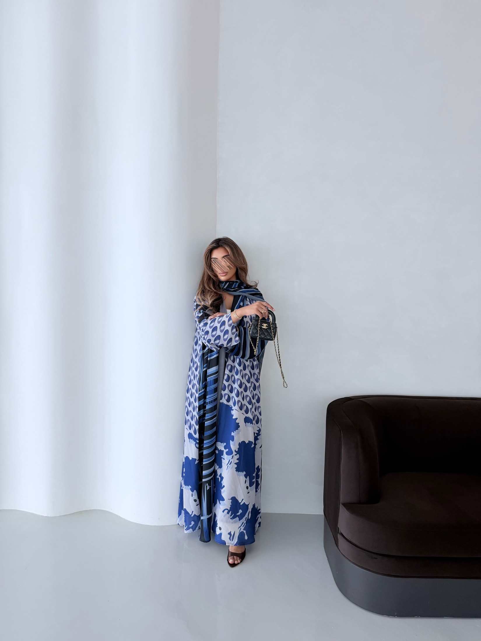 MWT1174 - عباية طباعة صيفية  |  Summer printed abaya - Aya