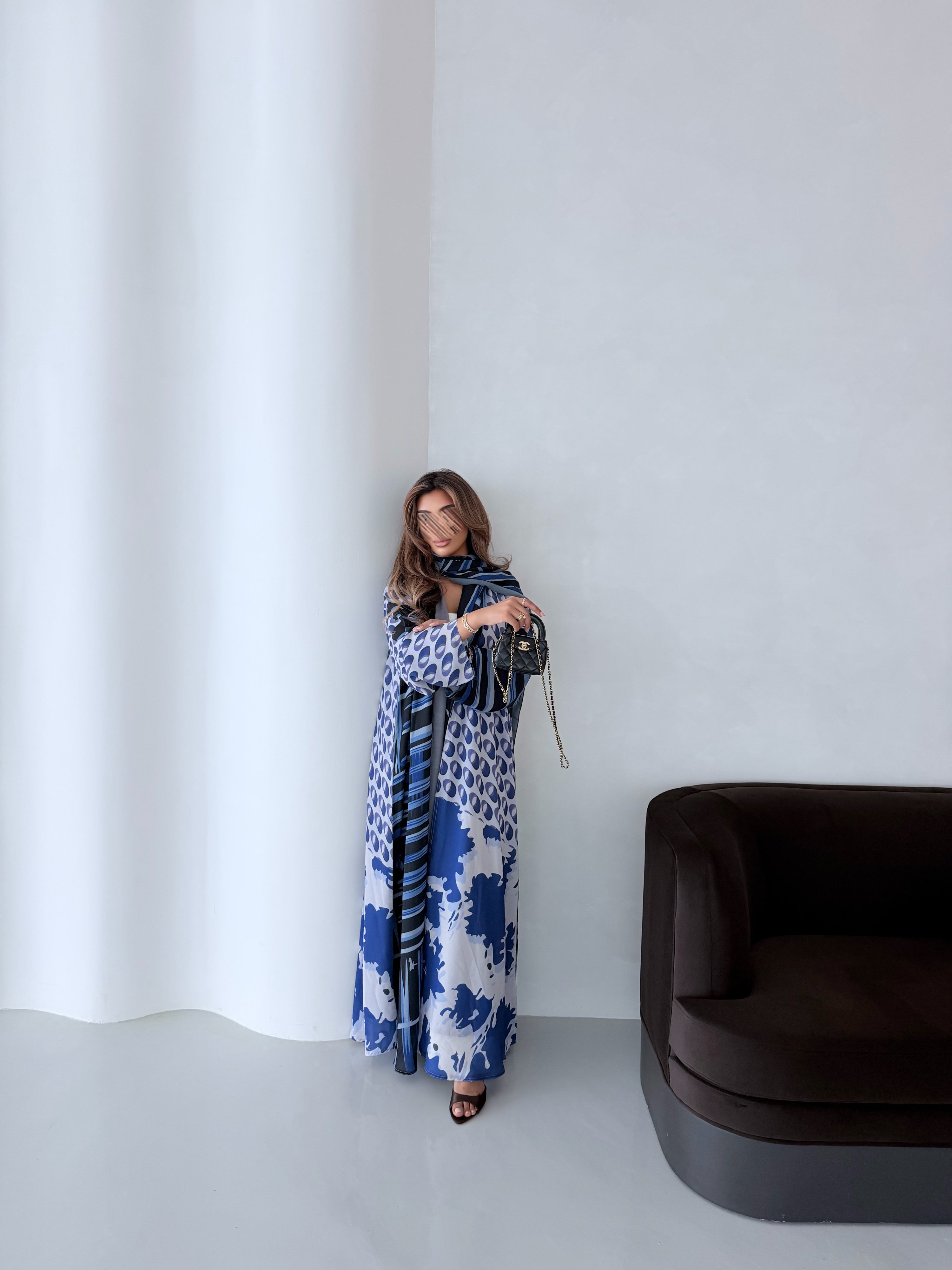 MWT1174 - عباية طباعة صيفية  |  Summer printed abaya - Aya
