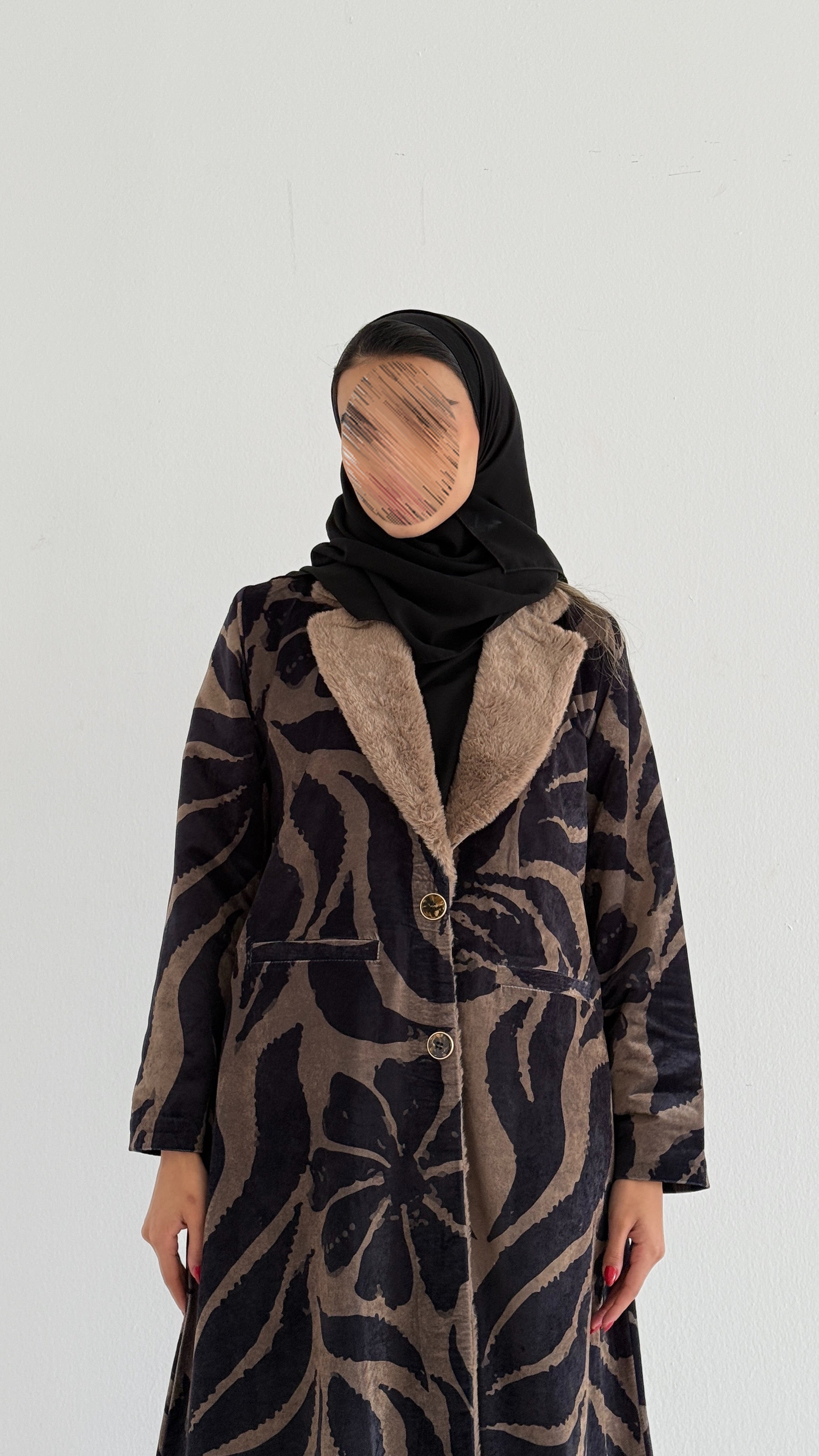 MWT758 - عباية بليزر برينت - Aya