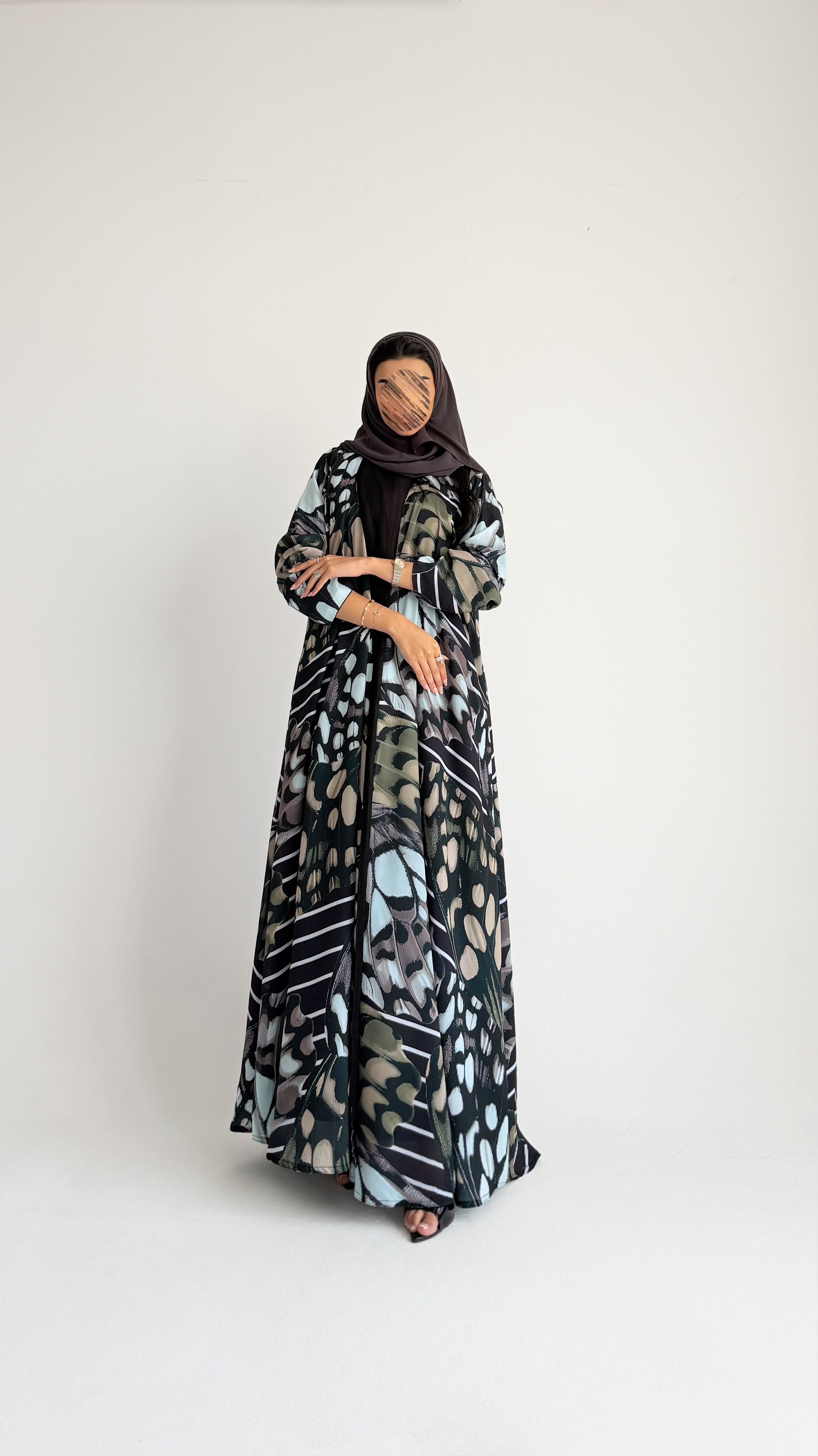 MWT2133 - عباية طباعة- Printed Abaya