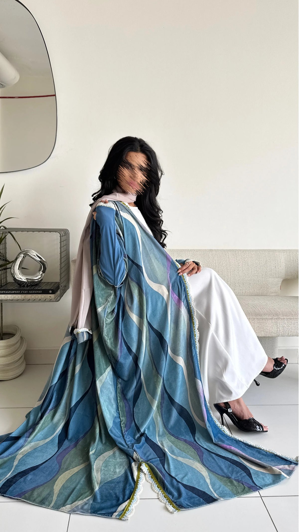 MWT2194  - عبايه طباعة شتوية - Aya