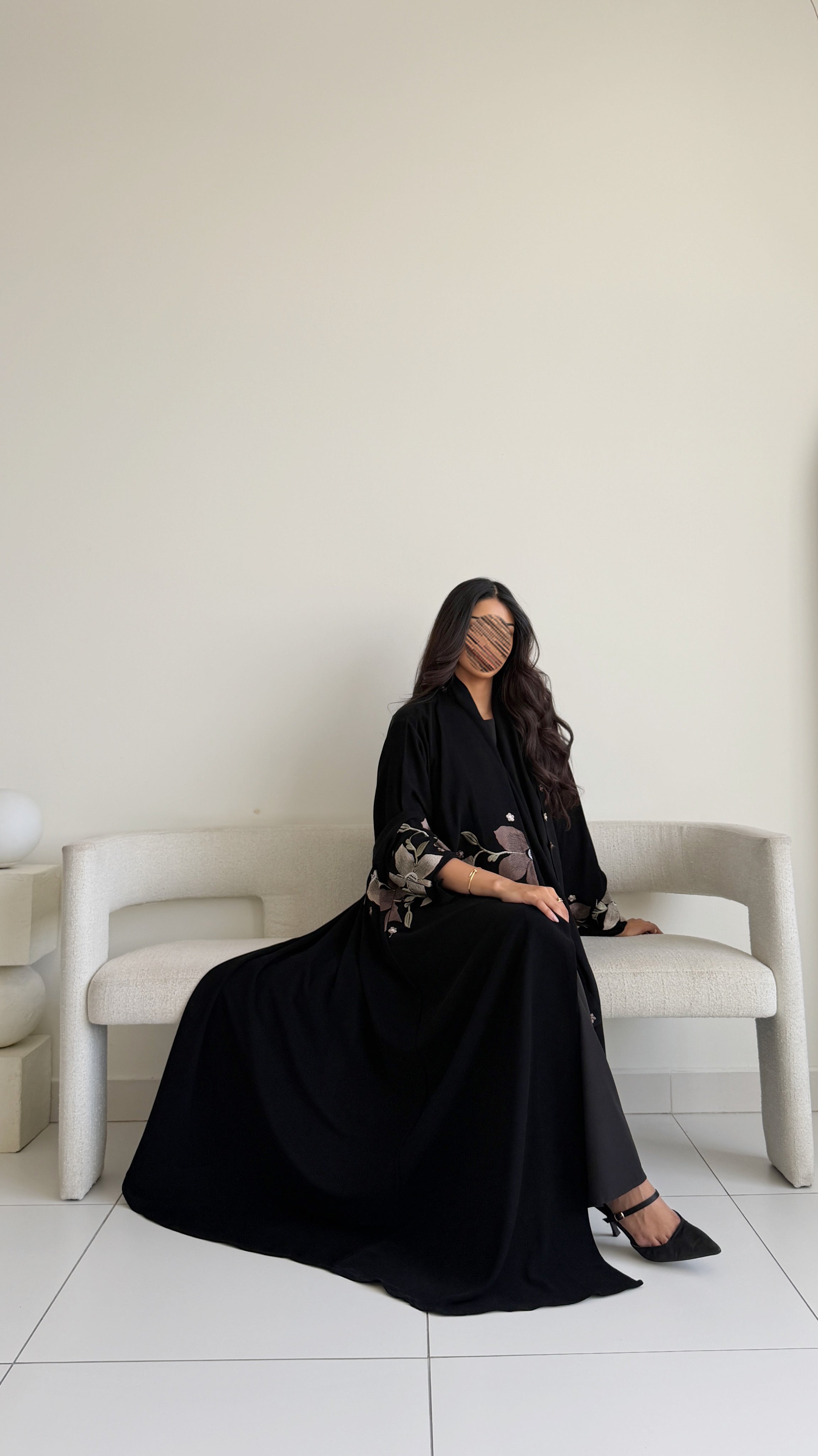 MW2051 -عباية ملكي تطريز كمبوتر - Aya