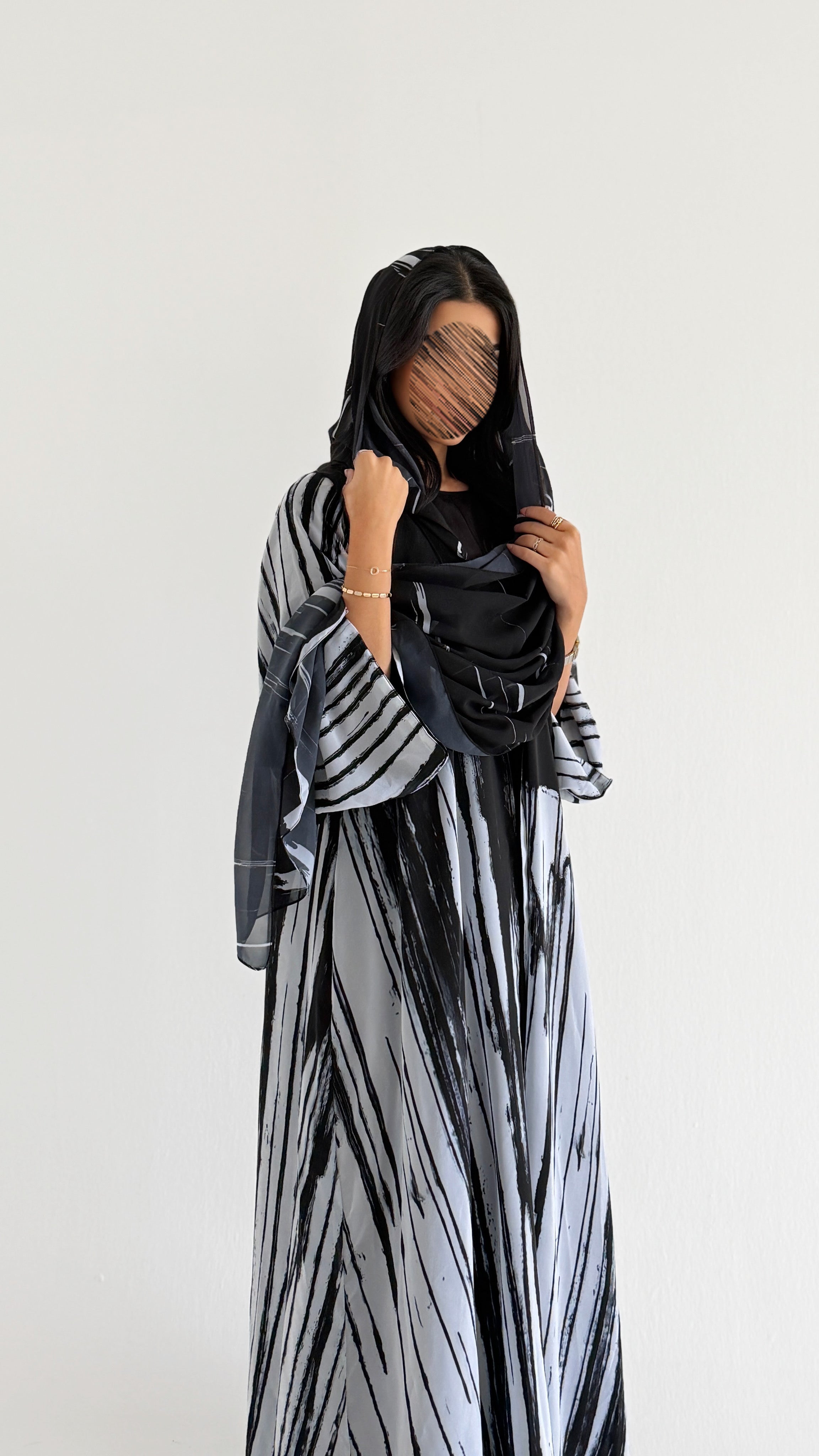 MWT1076 - عباية طباعة | Printed Abaya