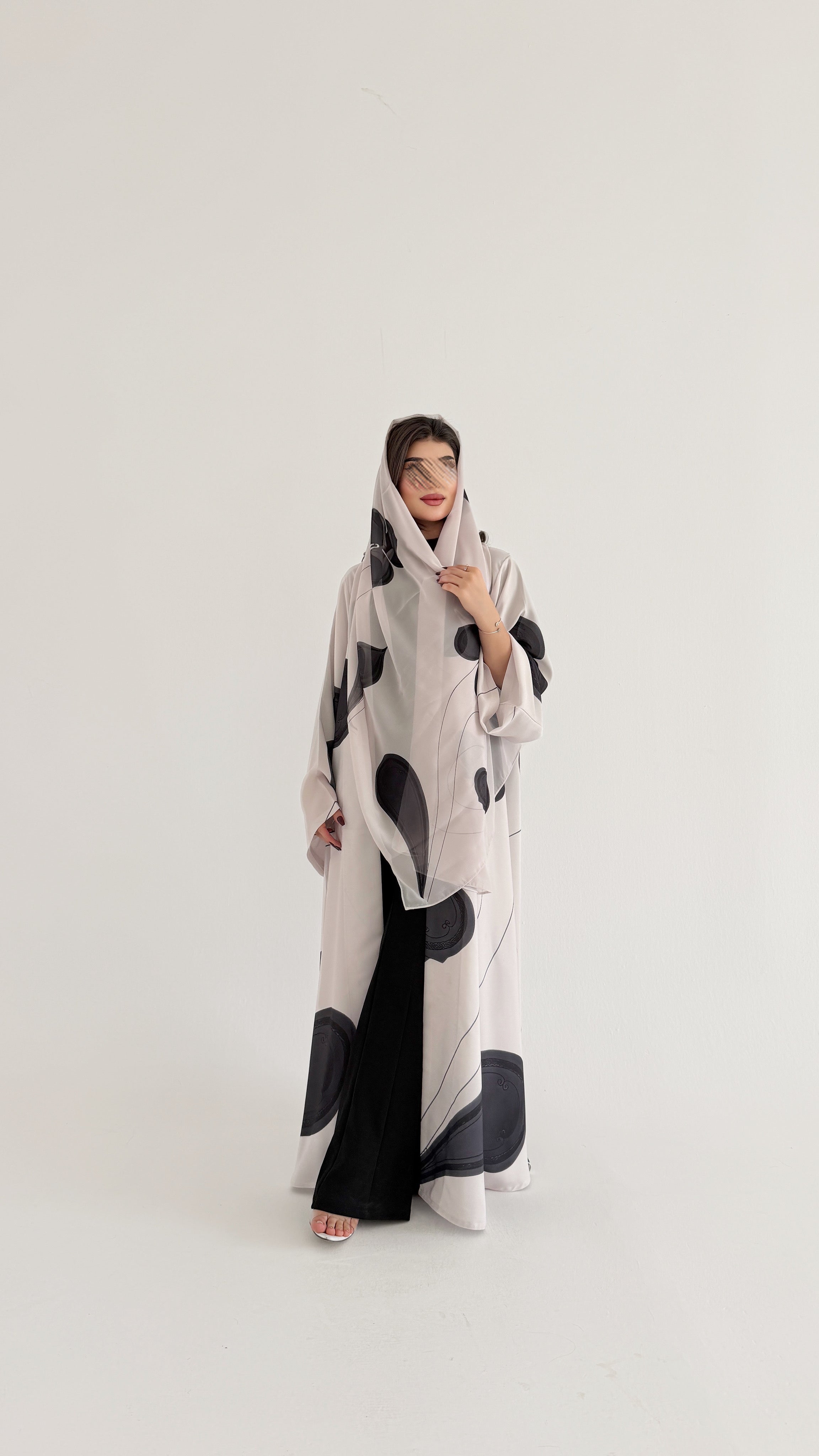 MWT1068 -عباية طباعة | Printed Abaya - Aya