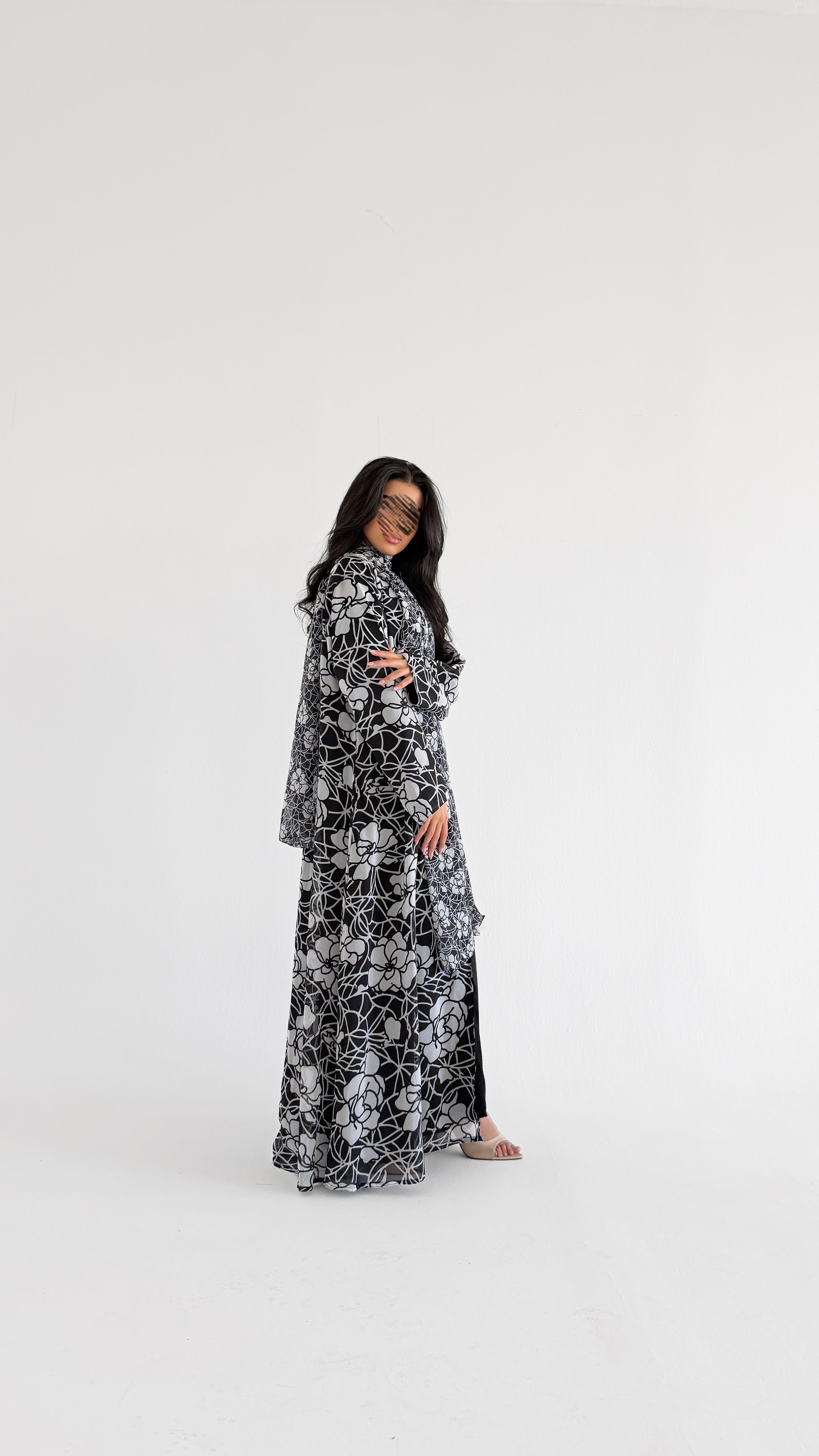 MWT1111 - عباية طباعة | Printed Abaya - Aya
