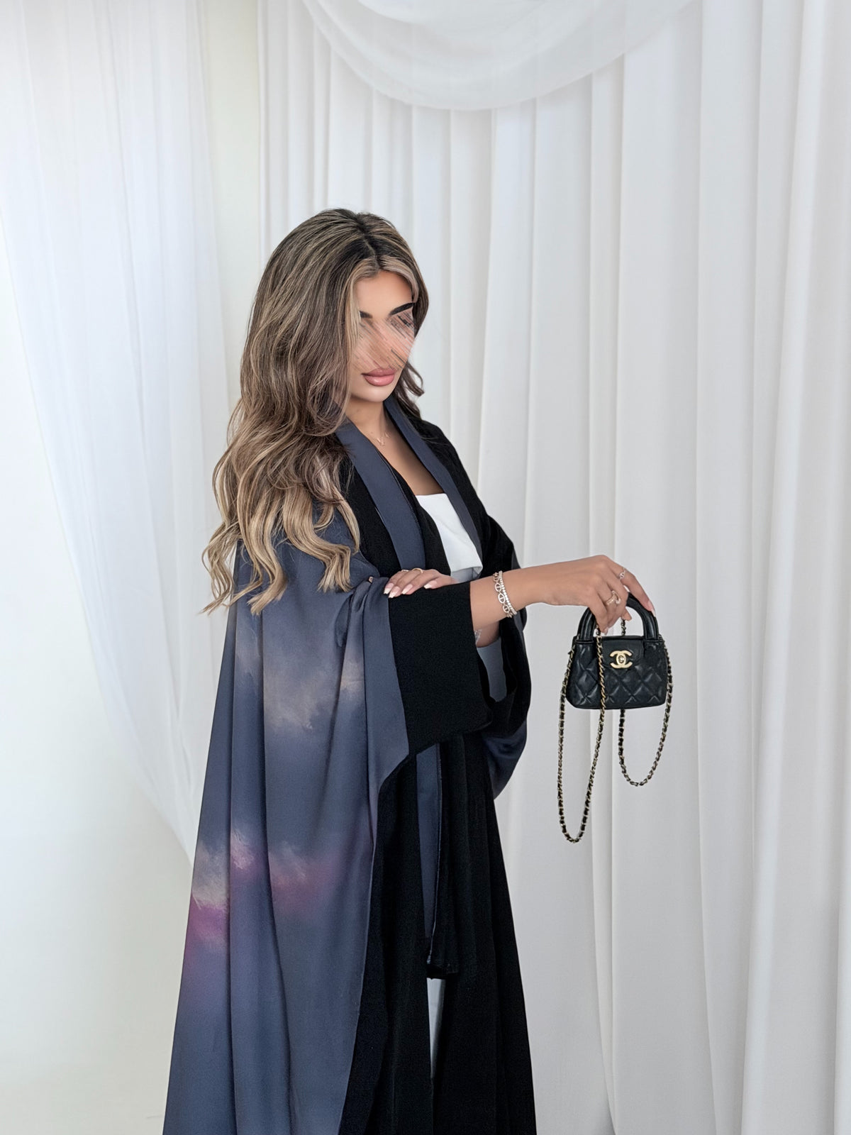 MWT1543 عباية طباعة | Printed Abaya - Aya