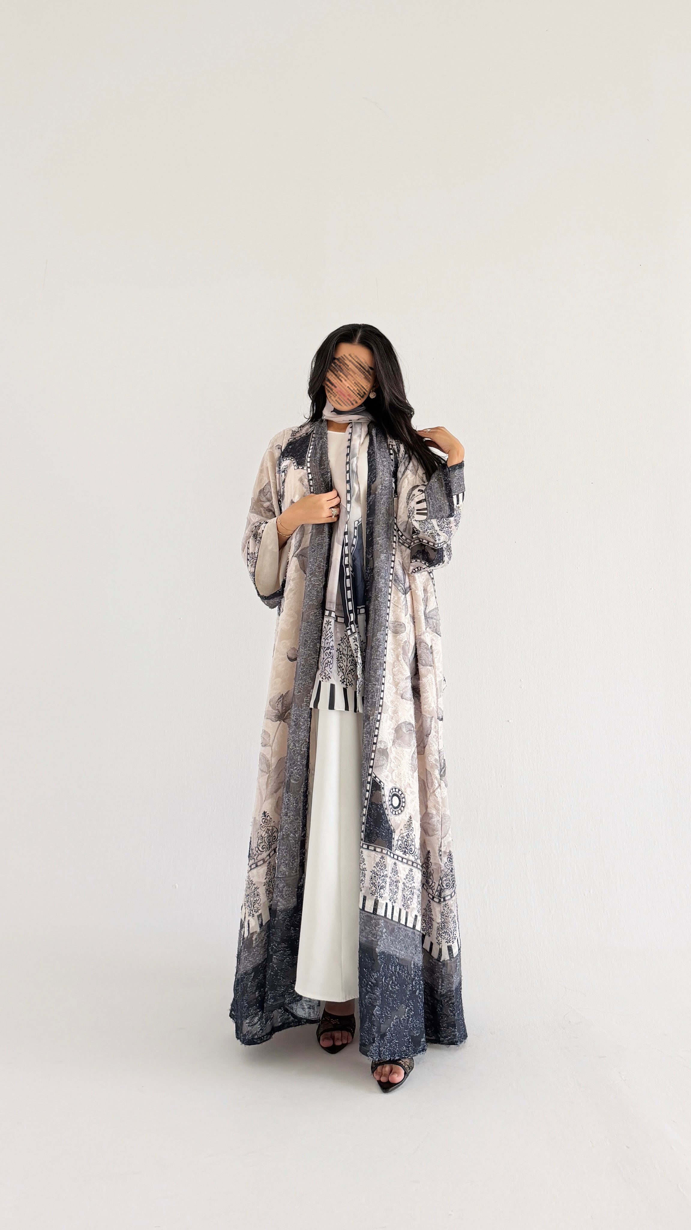 MWT1360 عباية طباعة | Printed Abaya - Aya