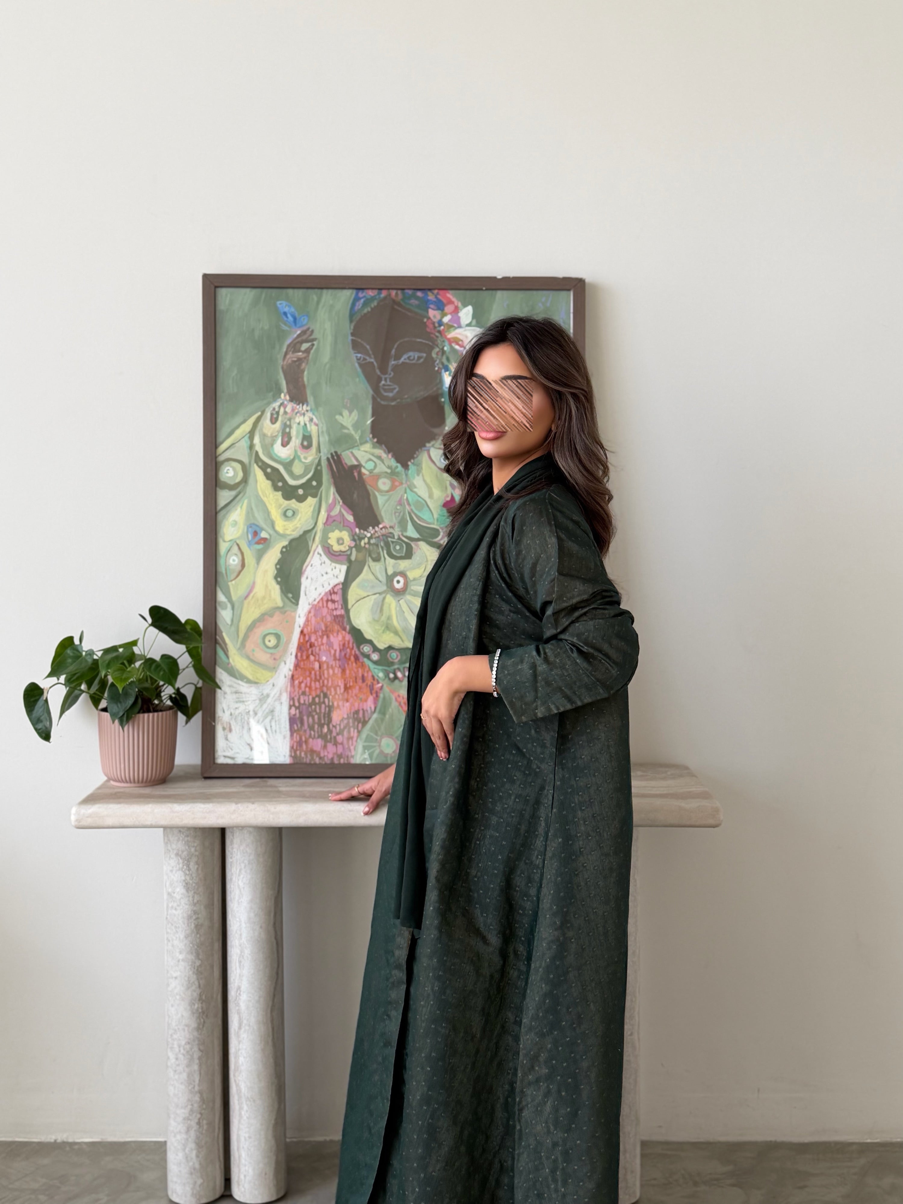 MWT768 - عباية لنن هندي - Aya