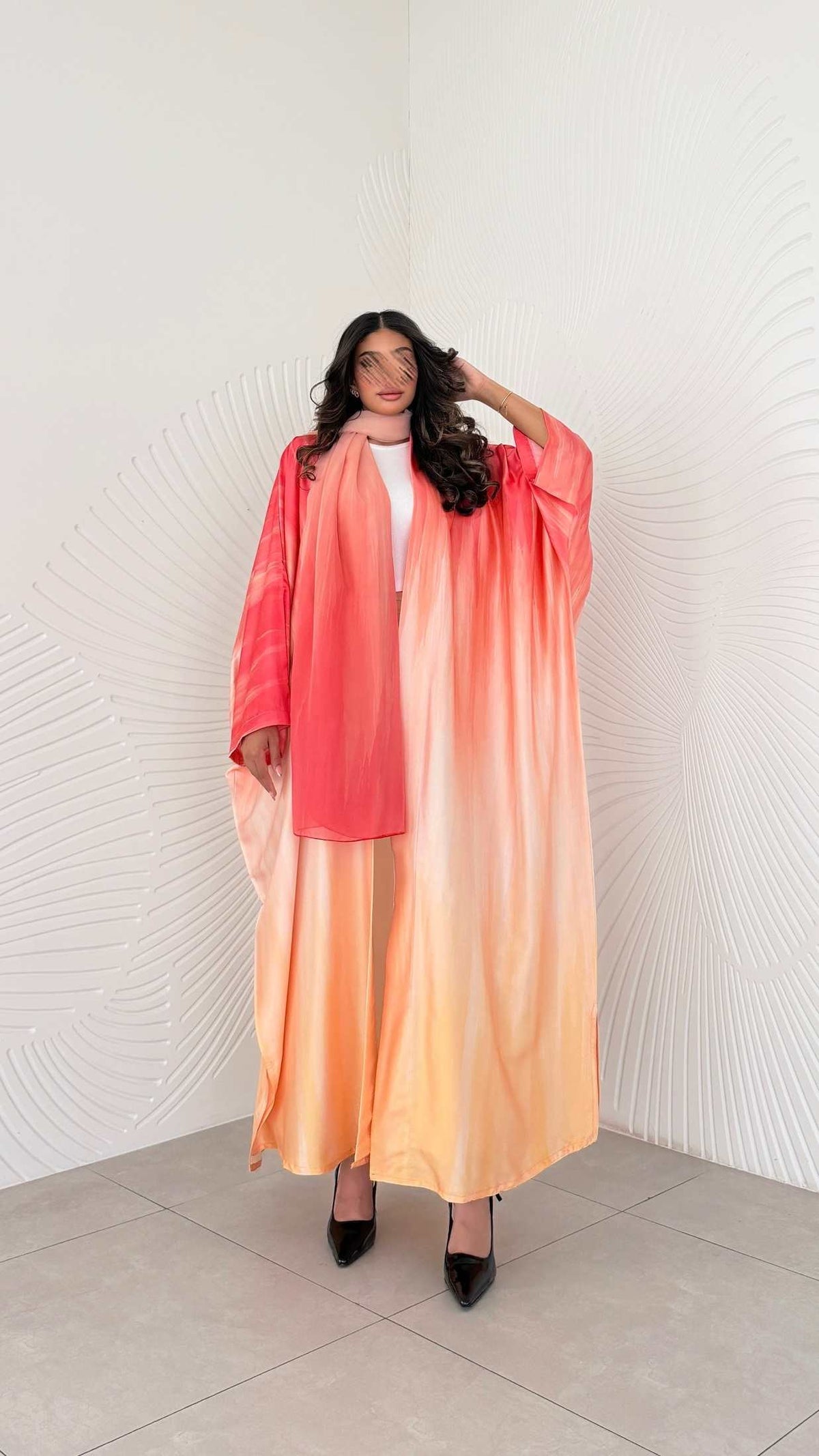 MWT1203 - عباية امبرية |ombre abaya - Aya