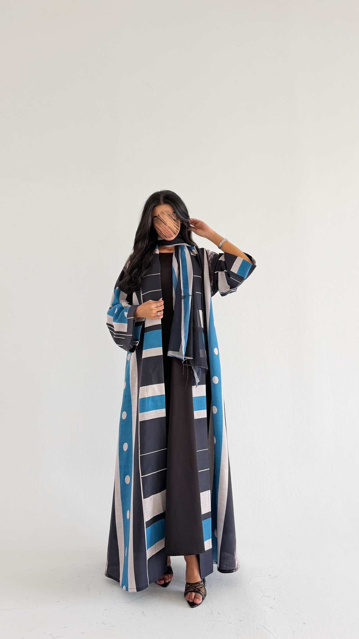 MWT1523 عباية طباعة | Printed Abaya - Aya