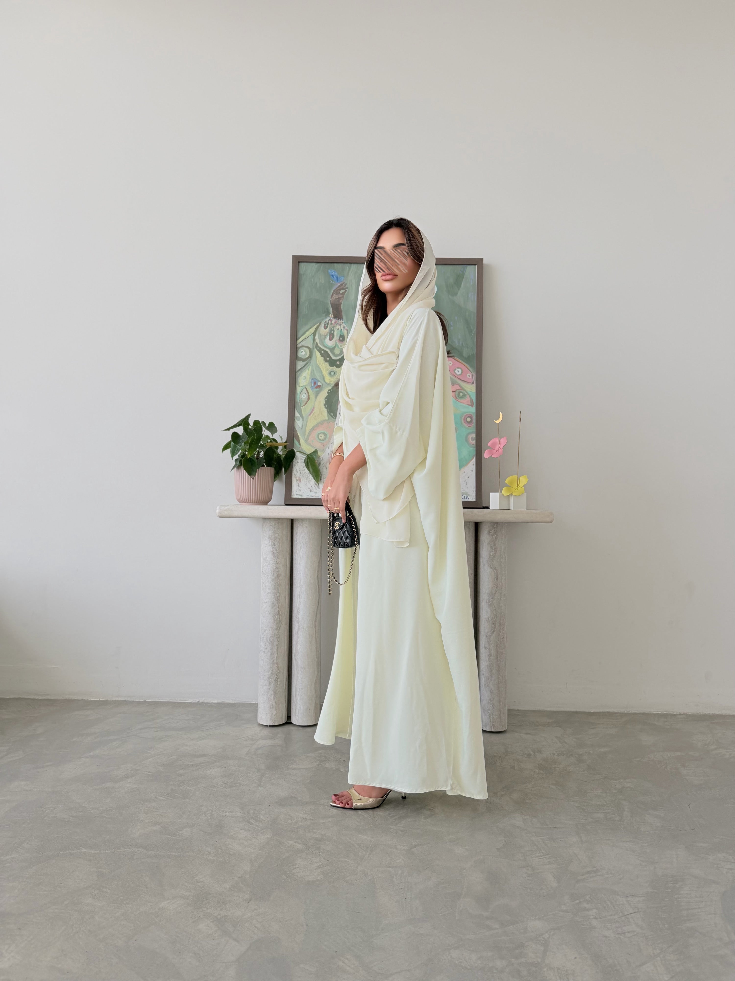 MWT5013 - قماش حرير ليموني نص كلوش - Aya