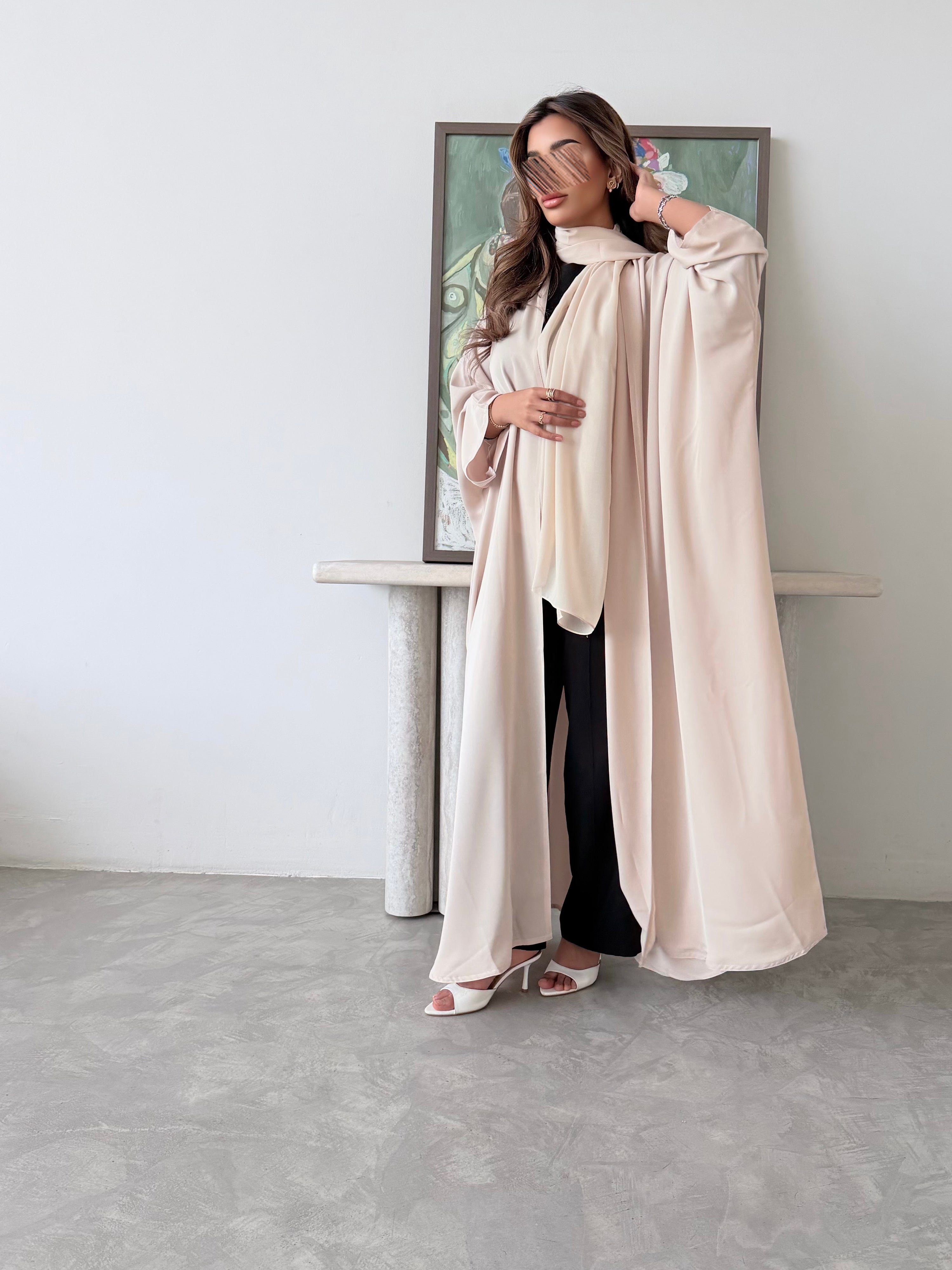 MWT5042 - قماش كريب بيج قصة نص بشت - Aya