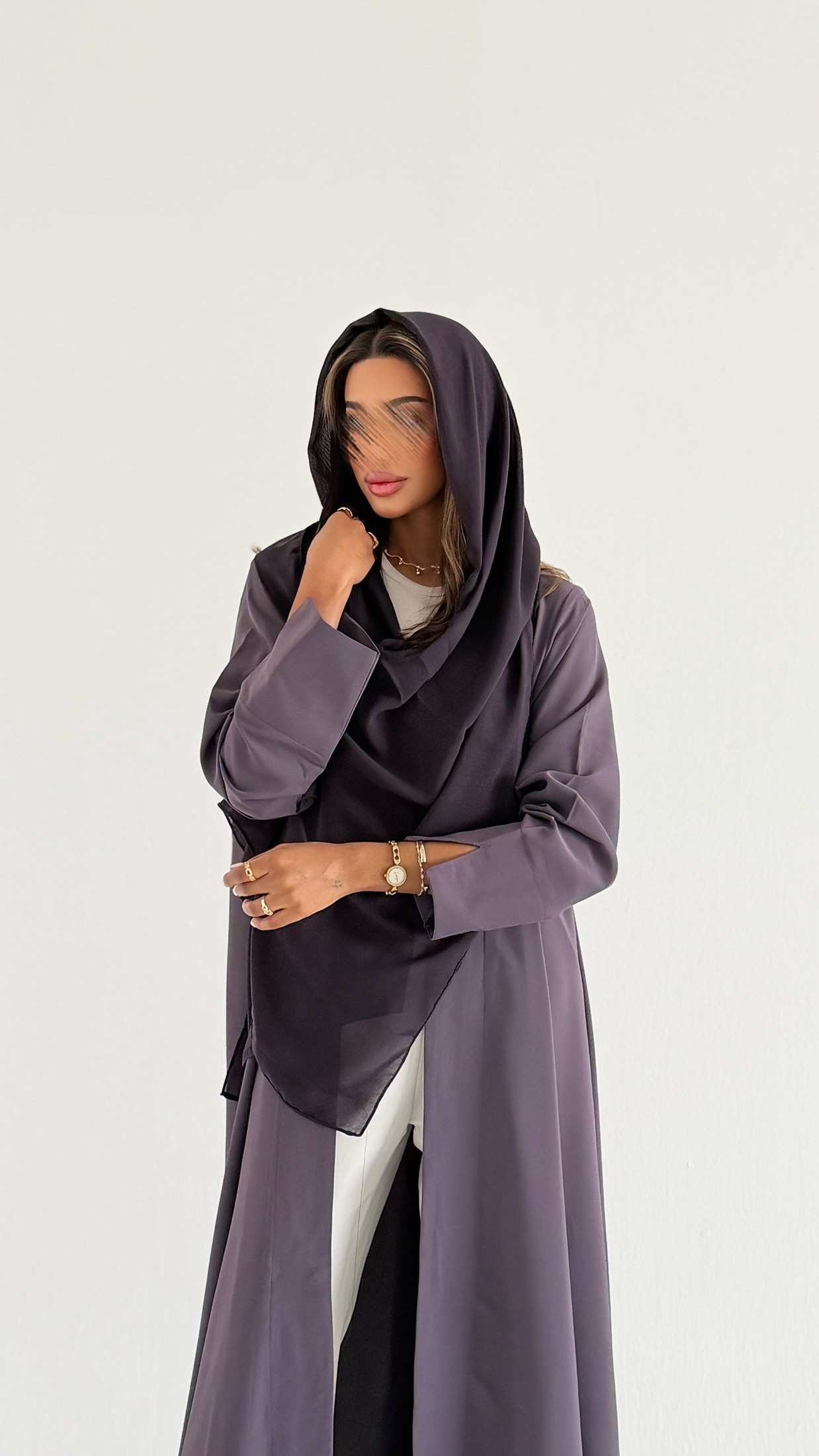MWT1531 عباية كريب بيسك|Basic Crepe Abaya - Aya