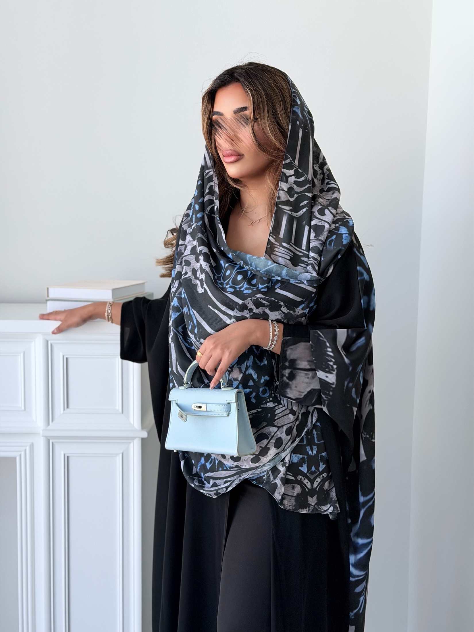 MWT5157 - بلاك بيري مع شيفون طباعه - Aya
