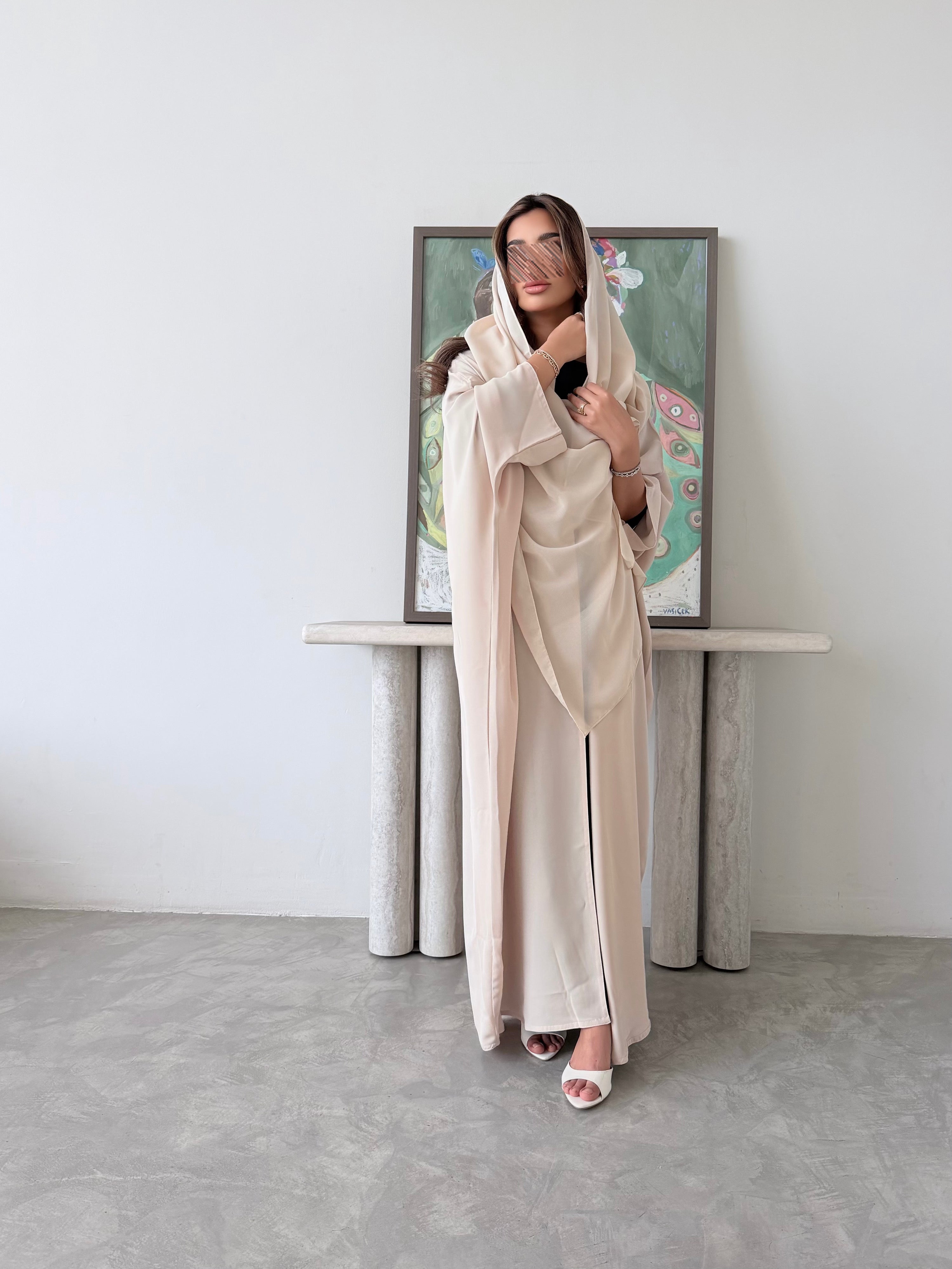 MWT5042 - قماش كريب بيج قصة نص بشت - Aya