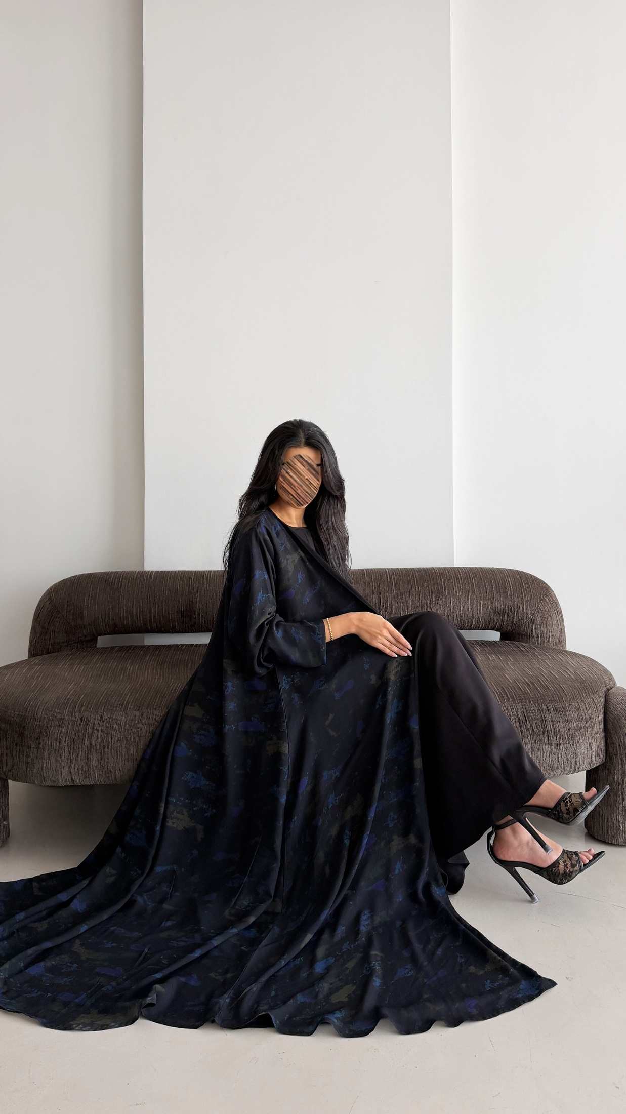 MWT2091 - Printed Chiffon Abaya | عباية شيفون مطبوعة - Aya