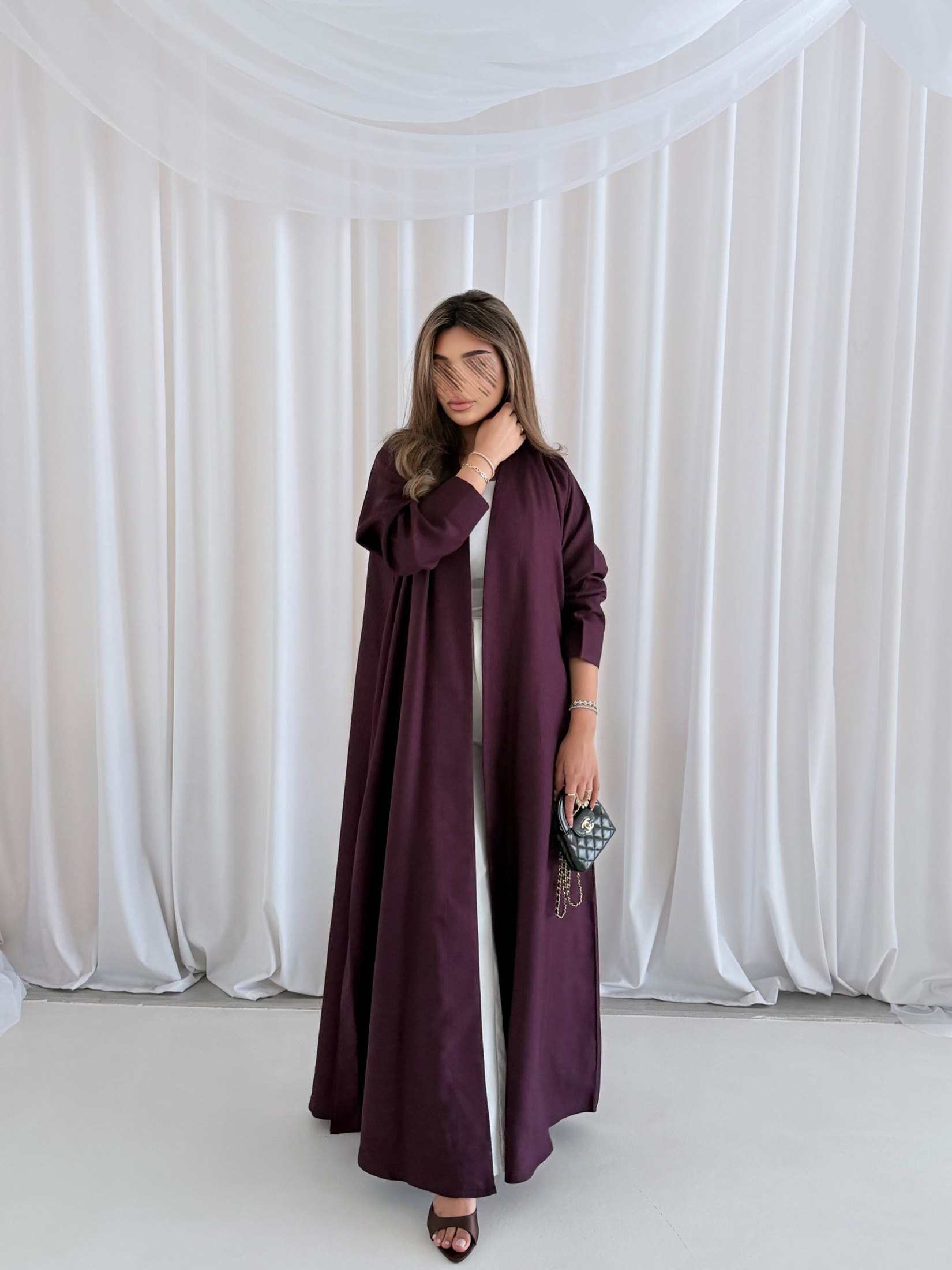 MWT1054 - عبايه موفي لنن - Aya