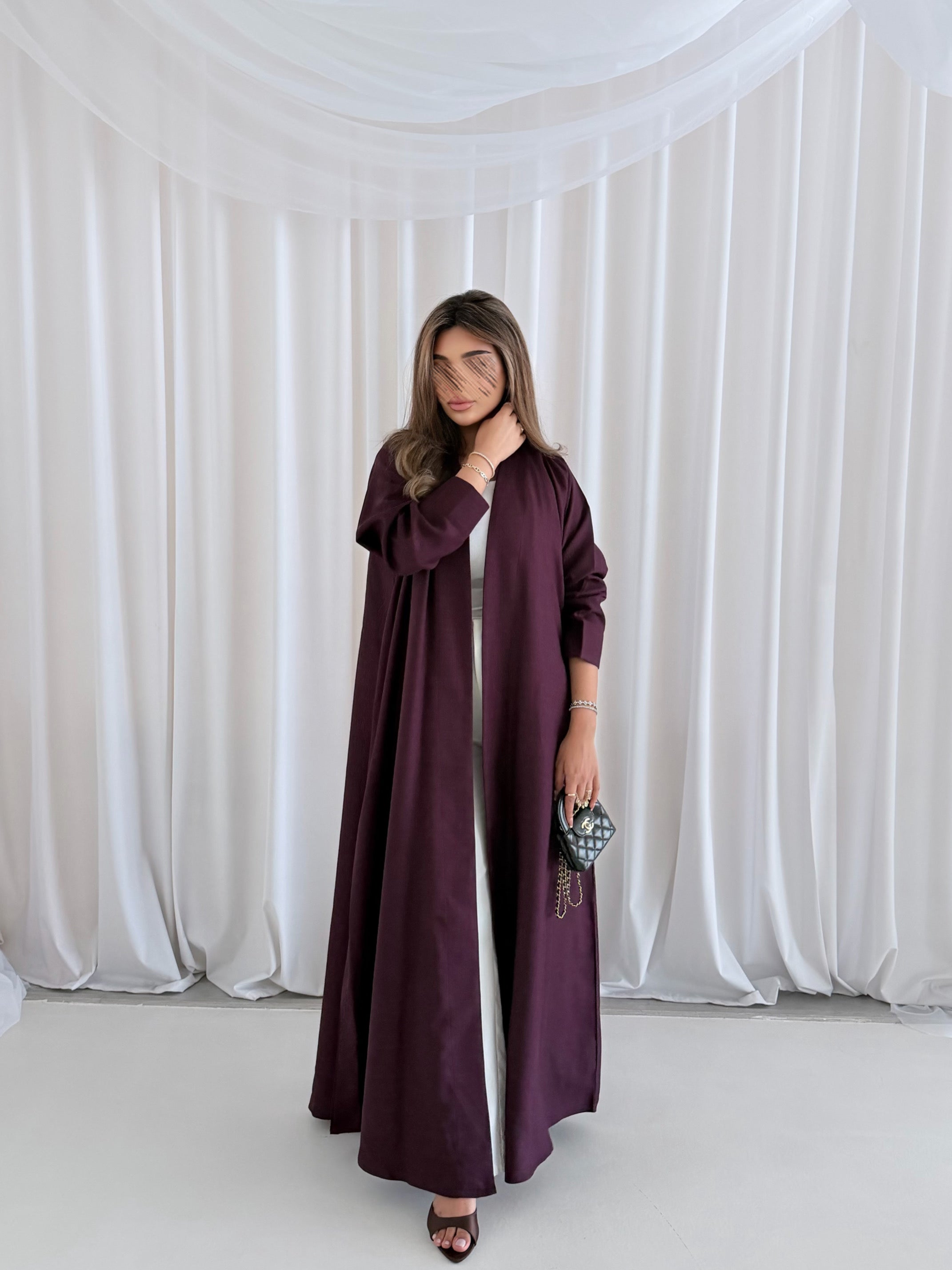 MWT1054 - عبايه موفي لنن - Aya