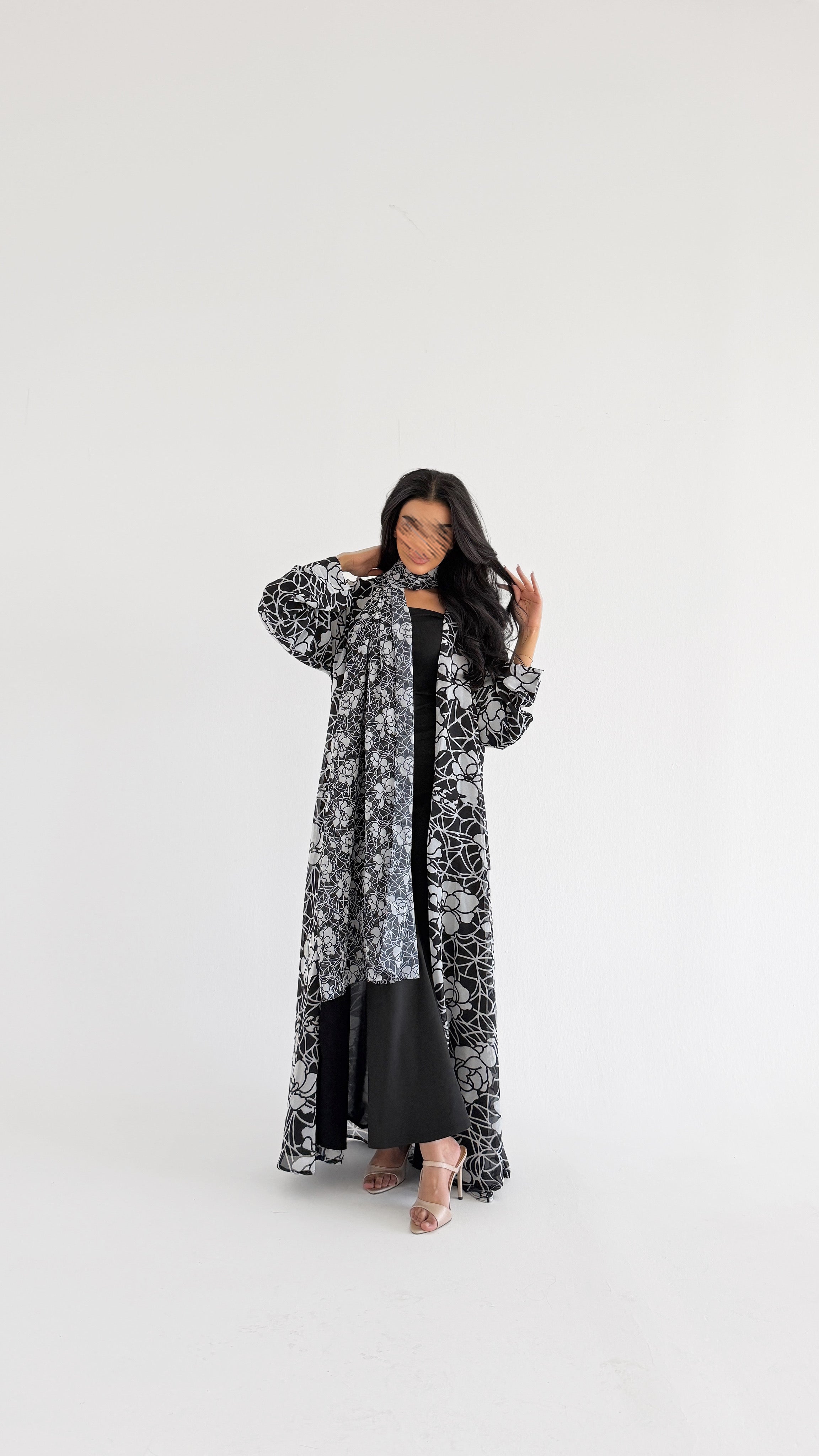 MWT1111 - عباية طباعة | Printed Abaya - Aya