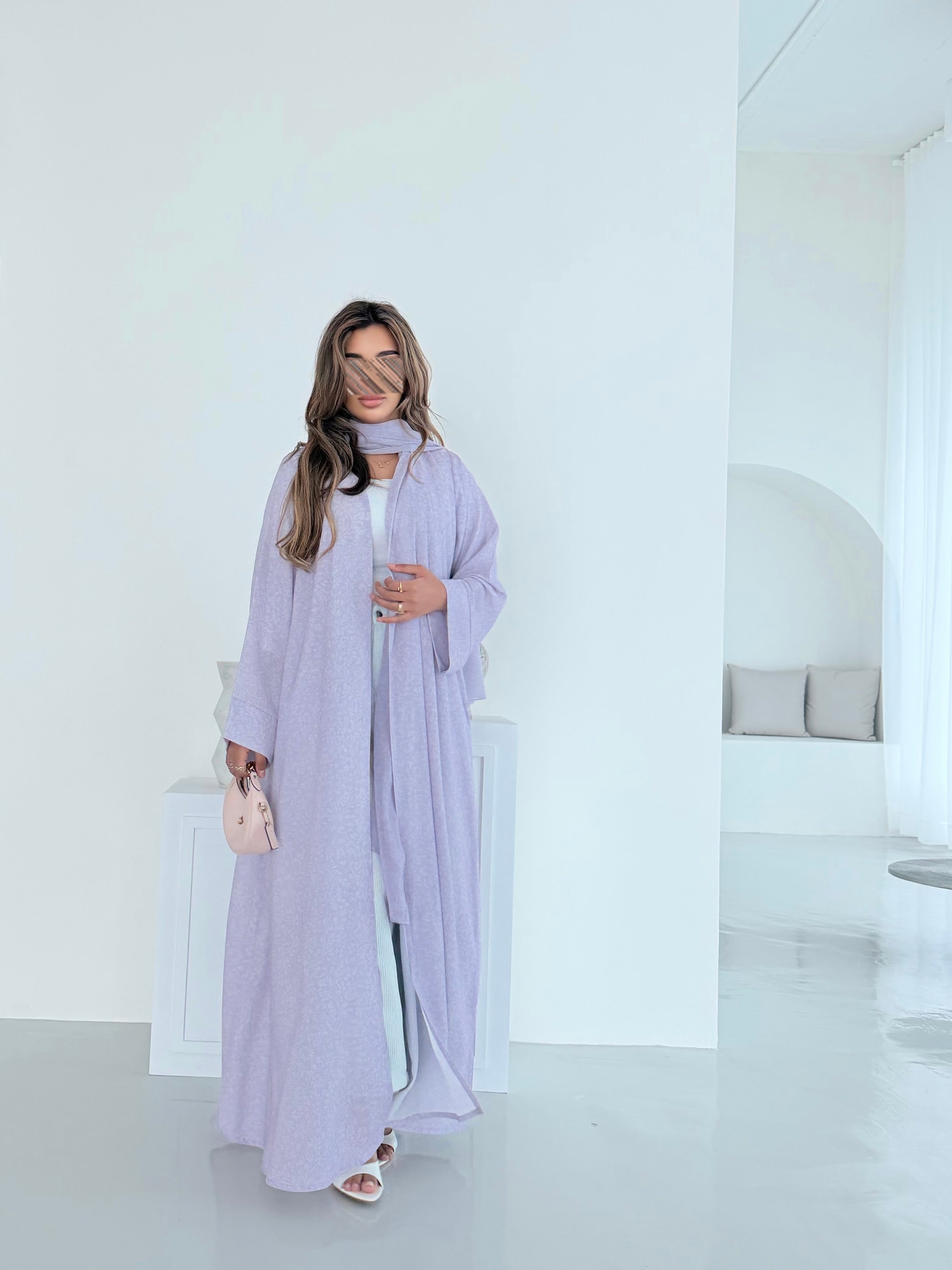 MWT5085 - قماش طباعة موف فاتح مشجر - Aya