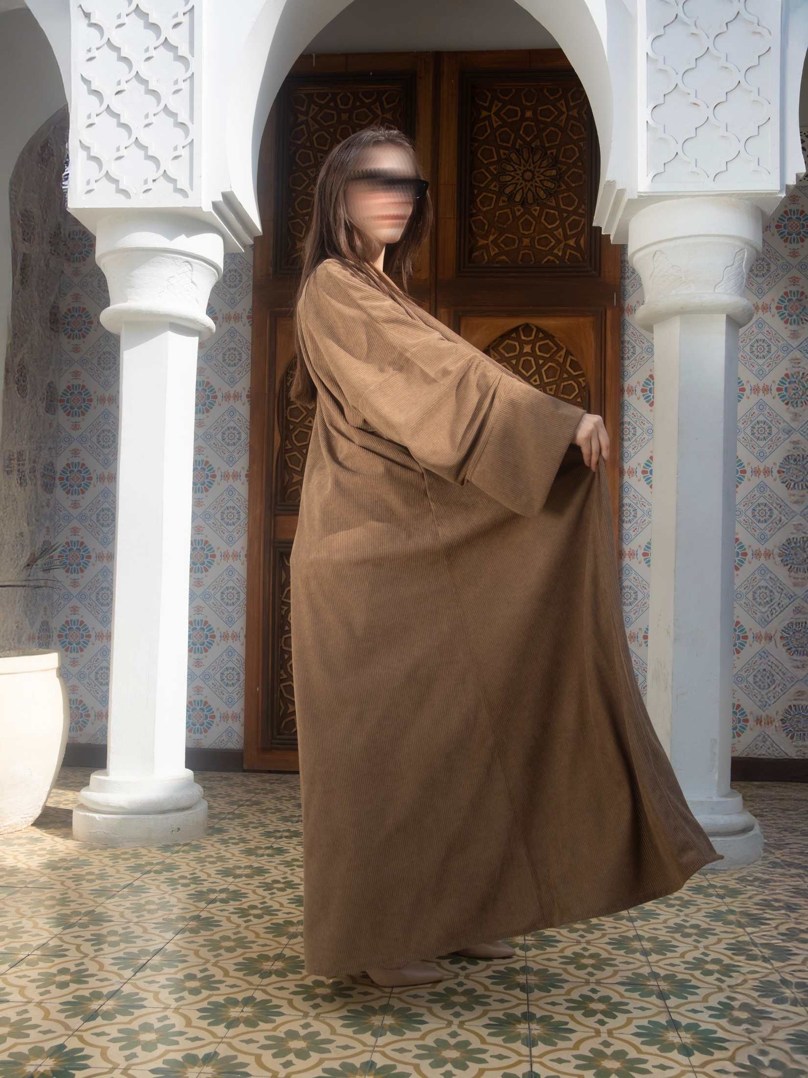 MW1811 - عباية قماش مخمل - Aya