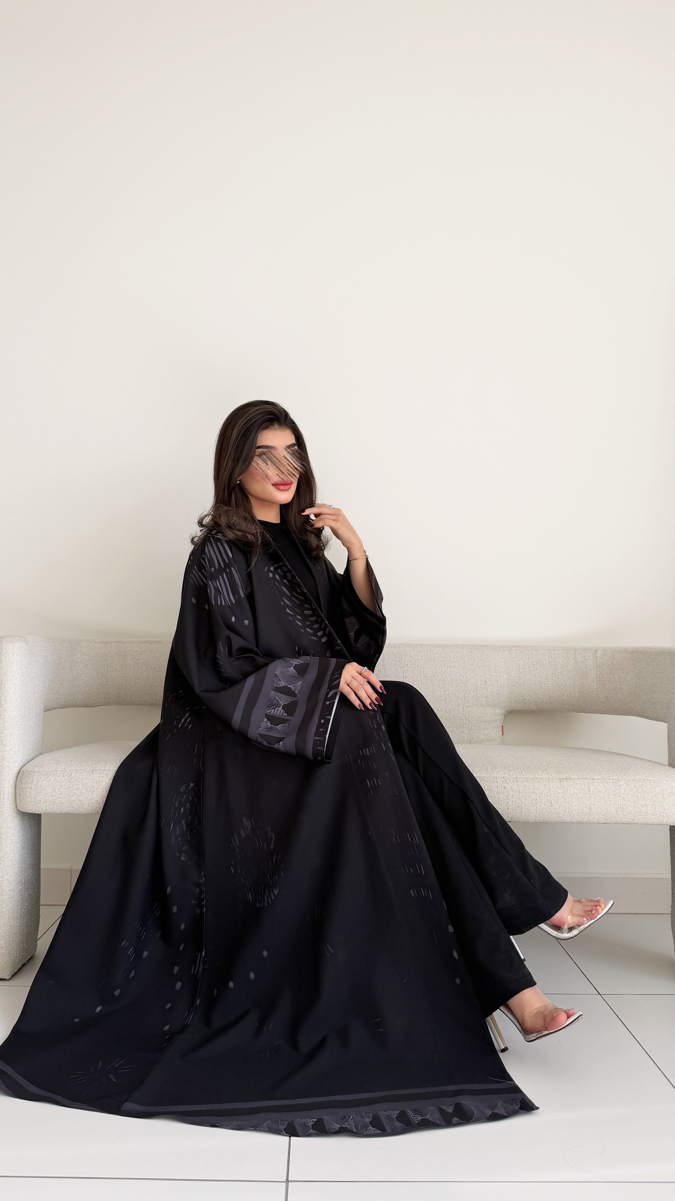 MWT1067 -عباية طباعة | Printed Abaya - Aya