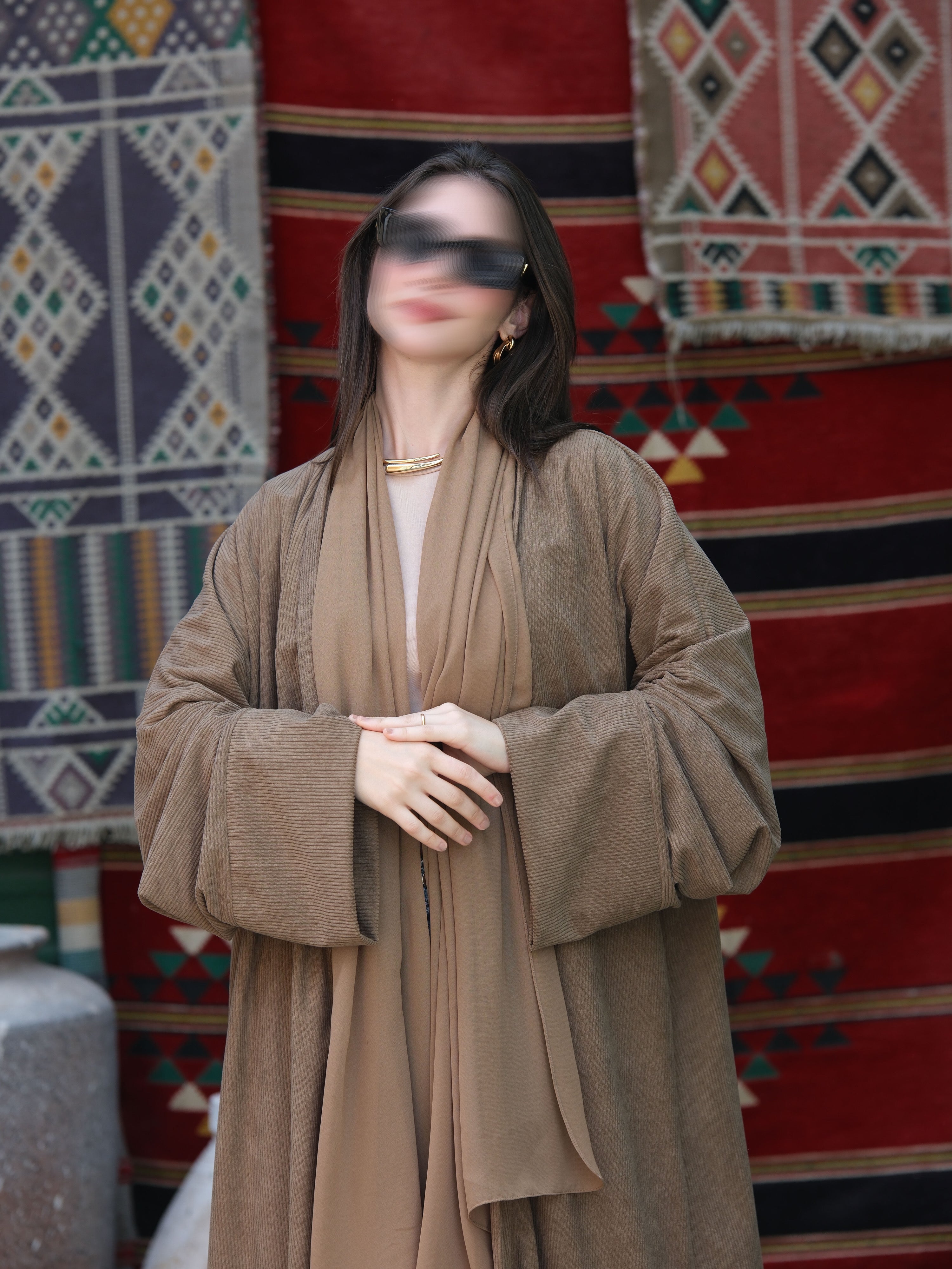 MW1811 - عباية قماش مخمل - Aya