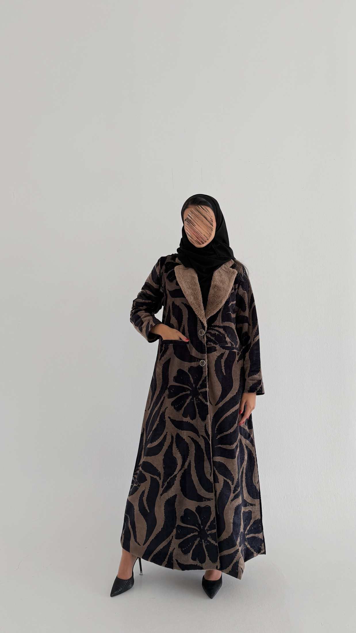 MWT758 - عباية بليزر برينت - Aya