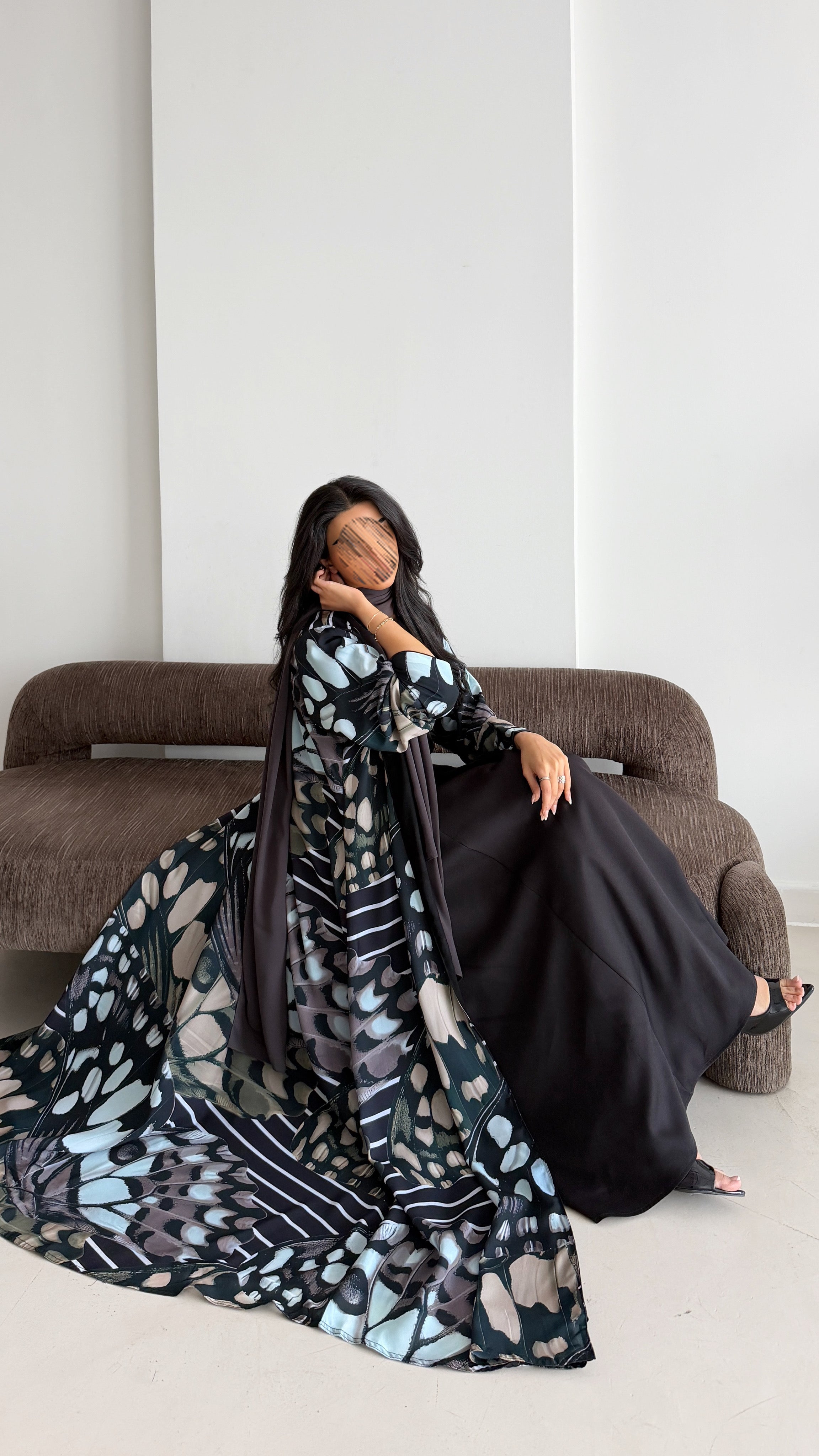 MWT2133 - عباية طباعة- Printed Abaya