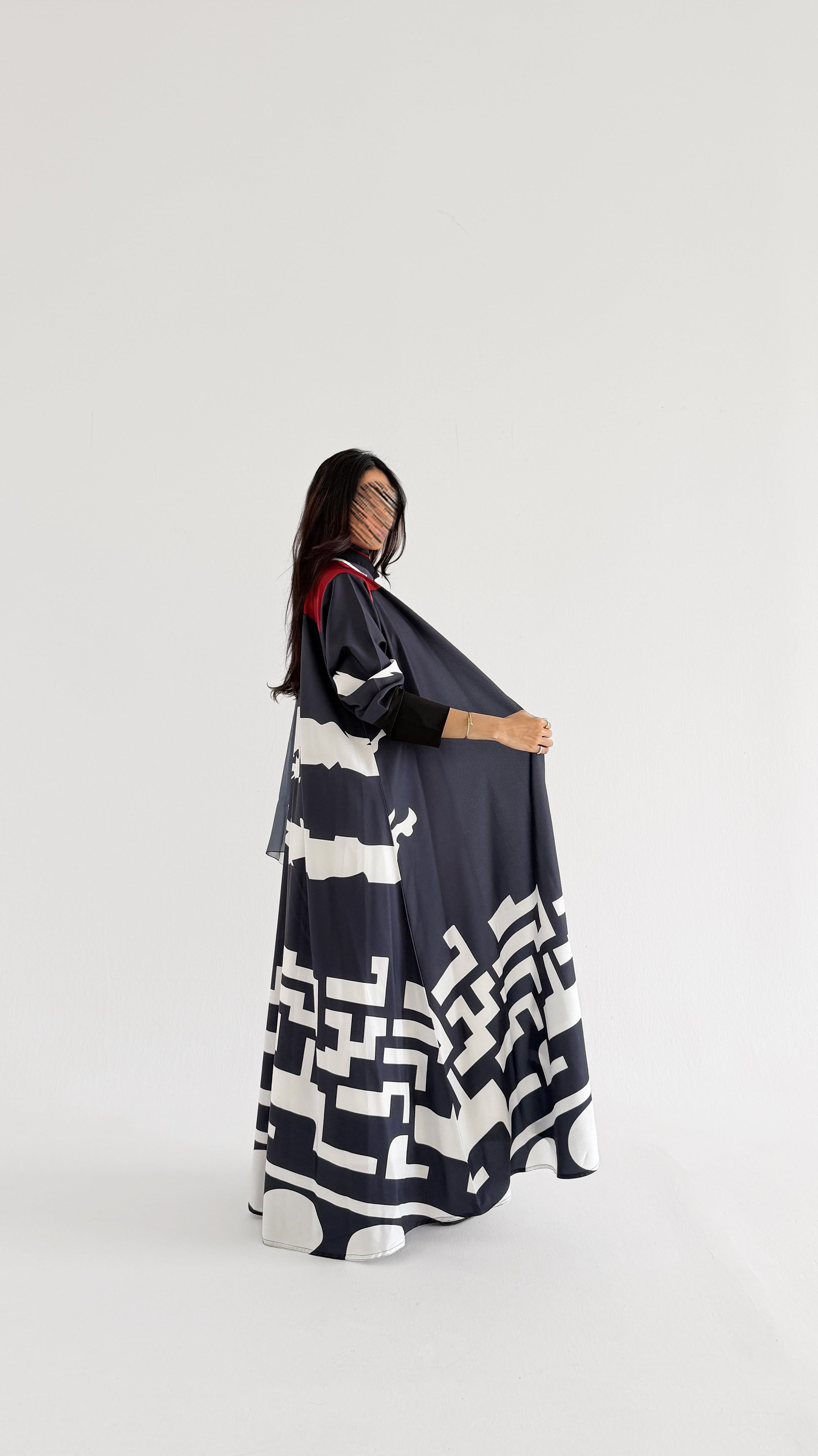 MWT1162 - عباية طباعة | Printed Abaya - Aya