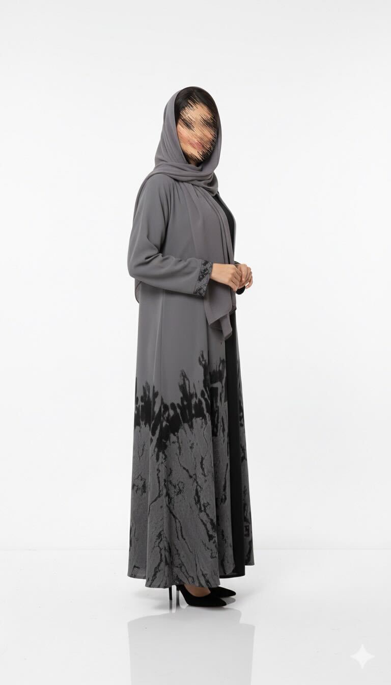 MW645 - Light Crepe Standing with Jacquard Half-Cloche