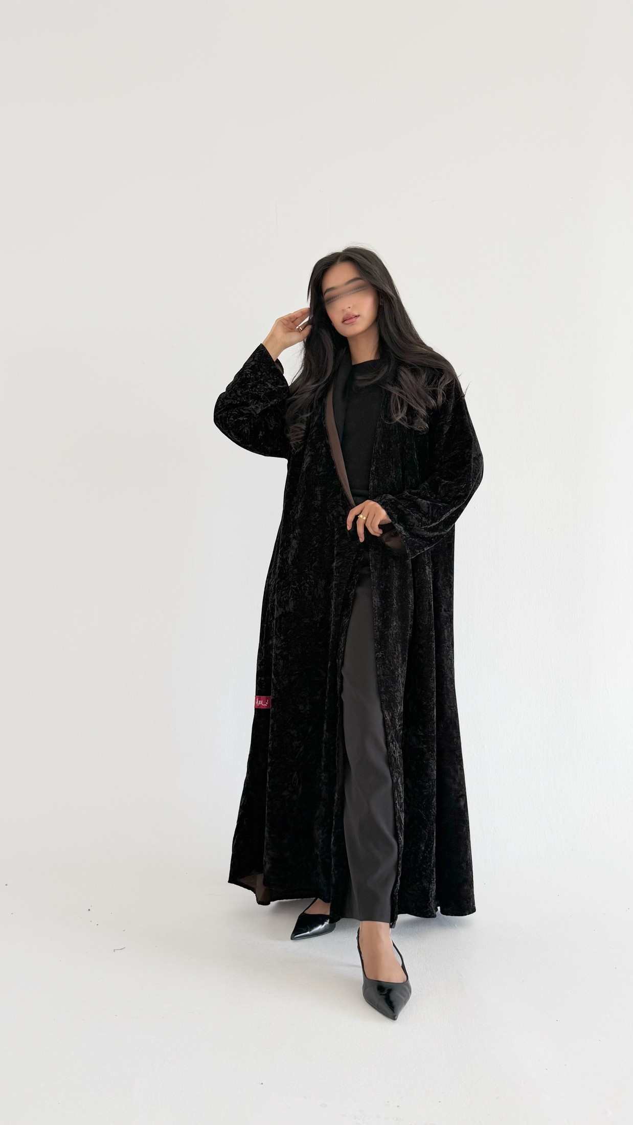 MW1769 - عباية مخمل مشجرة - Aya