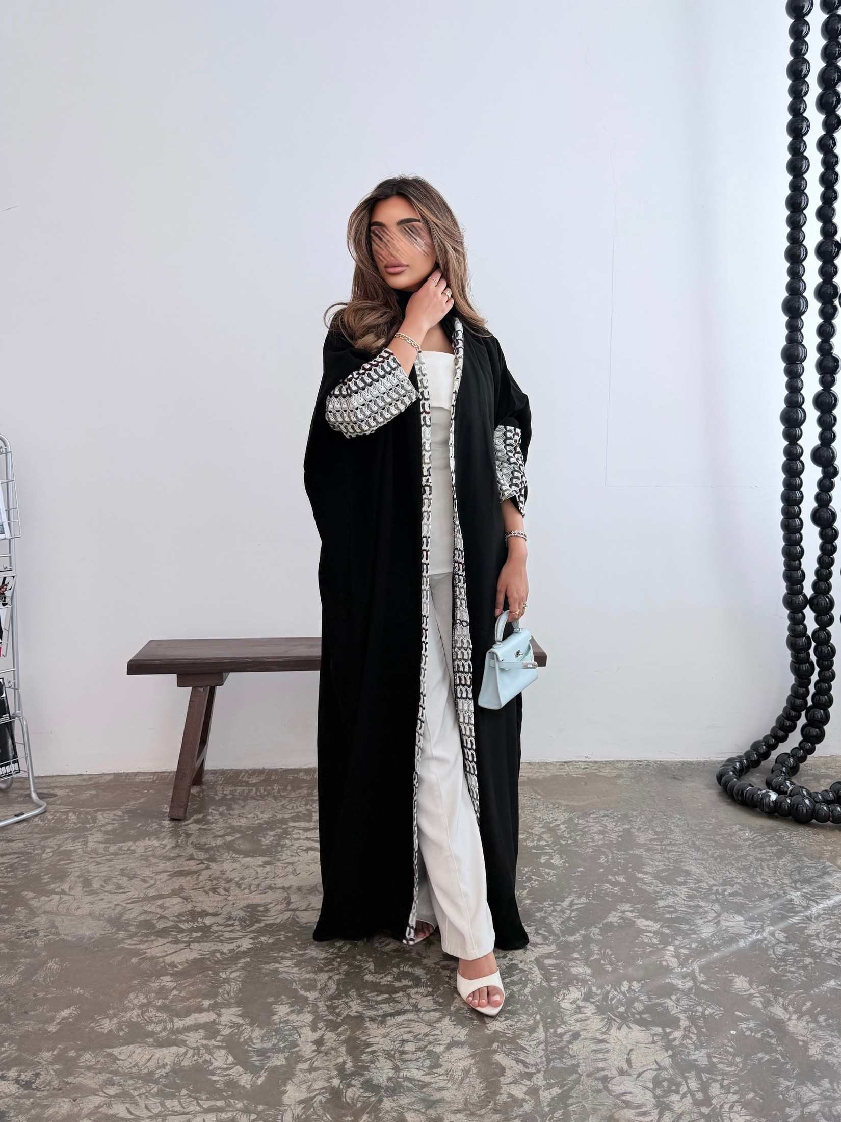 MWT5158 - قماش كريب مع قماش تريكو بالأكمام - Aya