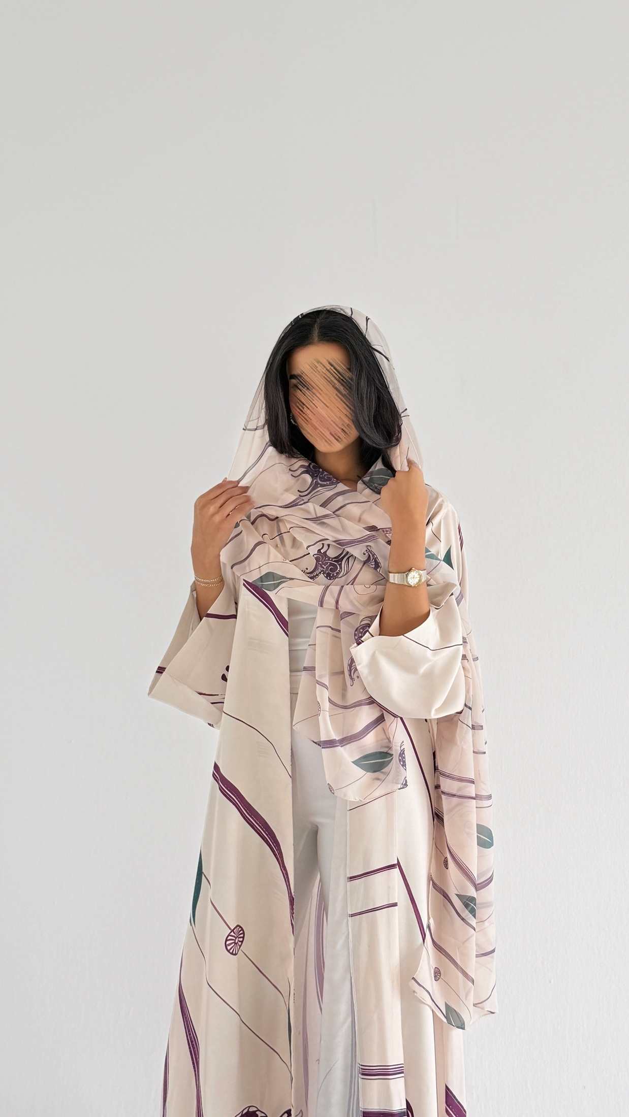 MWT1137 - عباية طباعة | Printed Abaya - Aya
