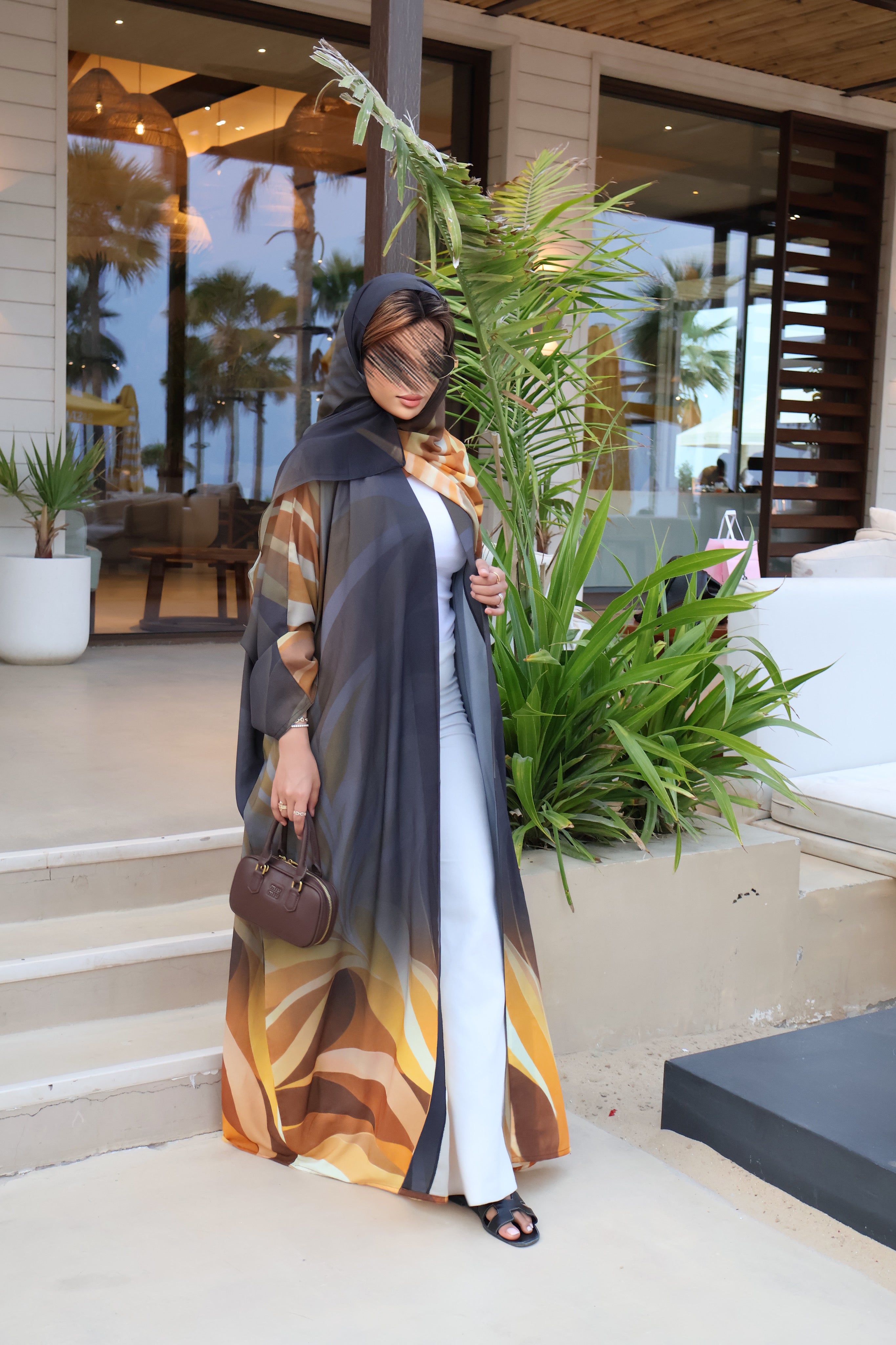 MWT5086 - قماش جورجيت طباعه اصفر - Aya