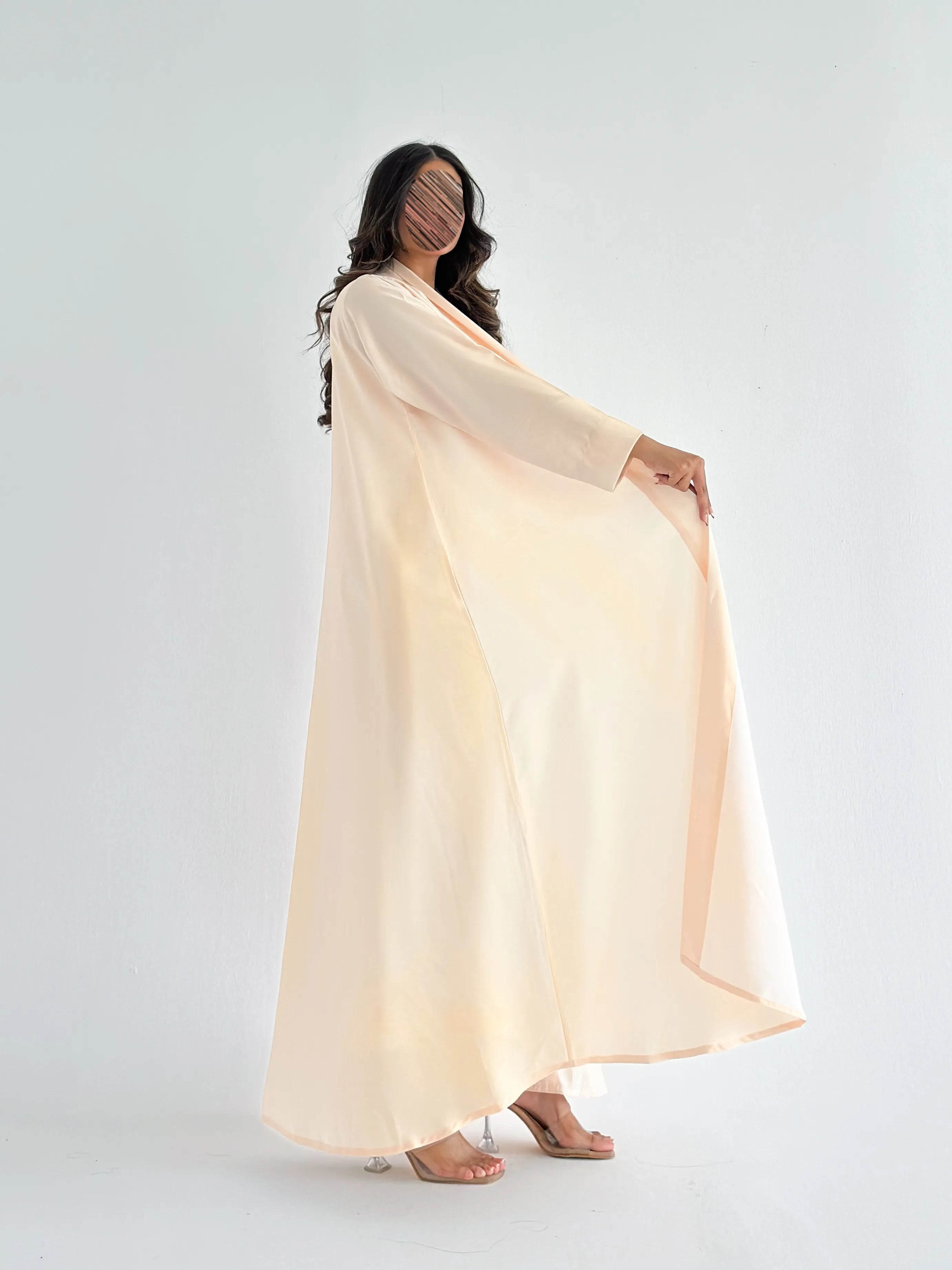 MW1475 - عباية مطبوعة صيفية | Butter Yellow Grace - Aya
