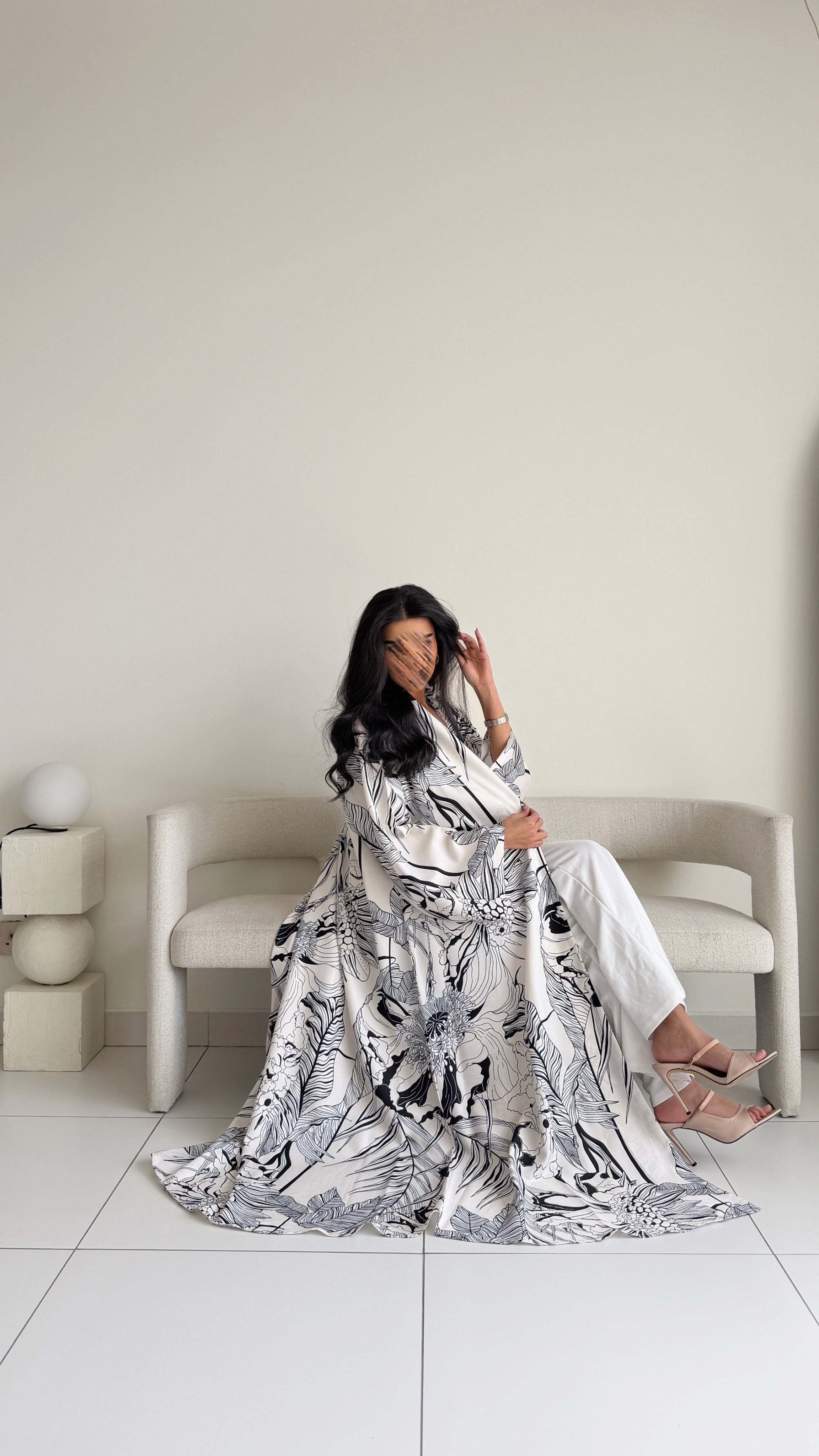 MWT1140 - عباية طباعة | Printed Abaya - Aya