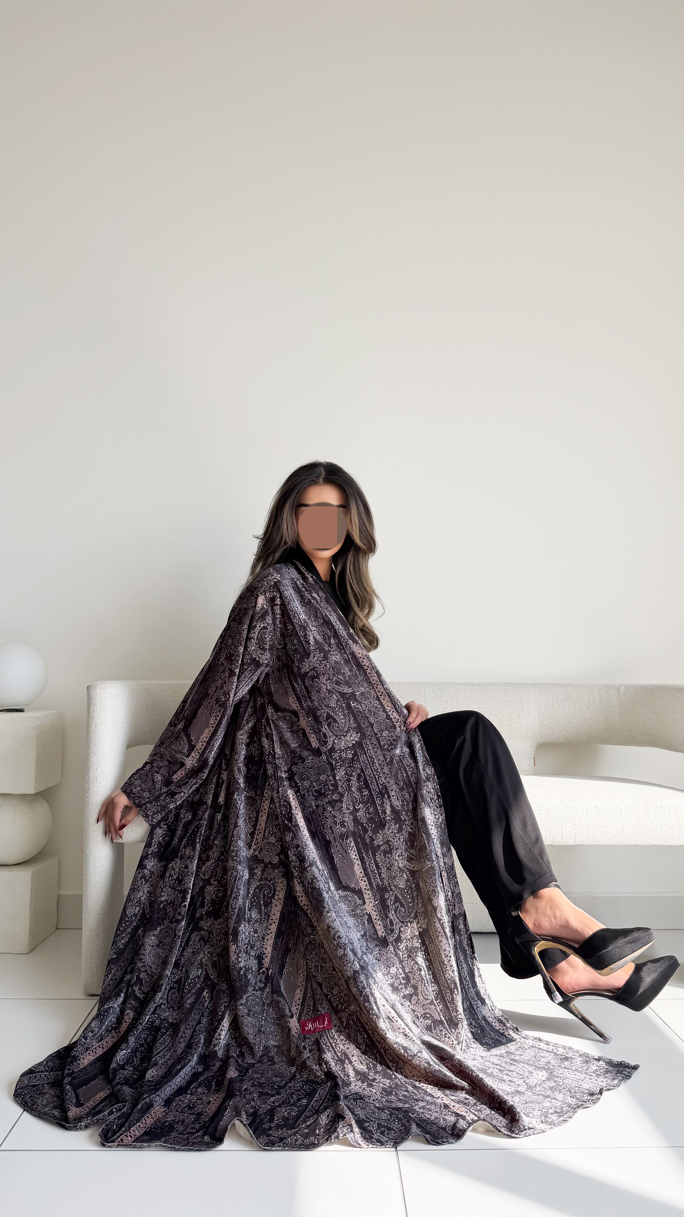 MWT713 -  عباية ملونه مدموجه بألوان شتوية