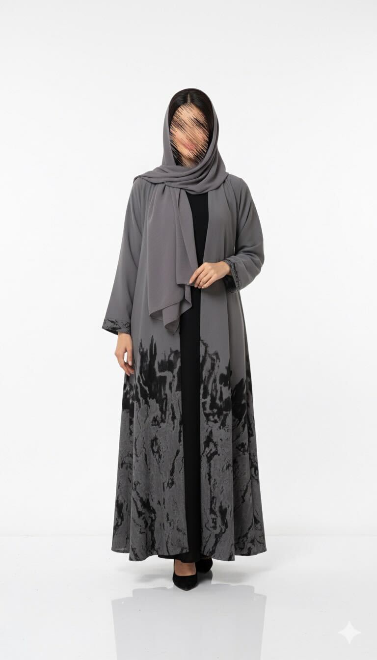 MW645 - Light Crepe Standing with Jacquard Half-Cloche
