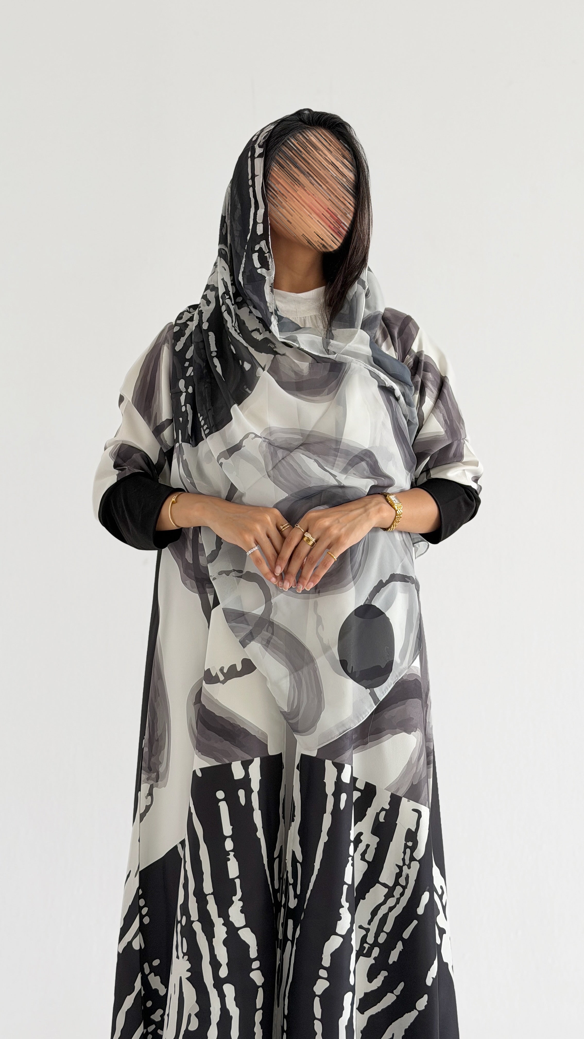 MWT1163 - عباية طباعة | Printed Abaya - Aya