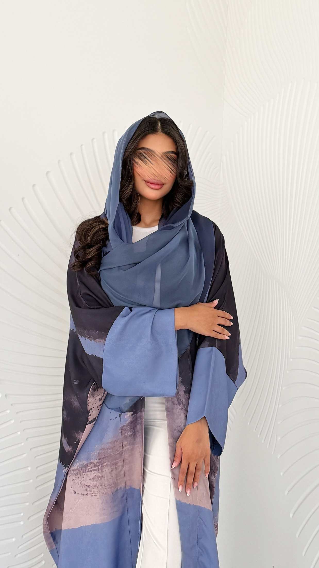 MWT1206 - عباية بطباعة | Printed Abaya - Aya