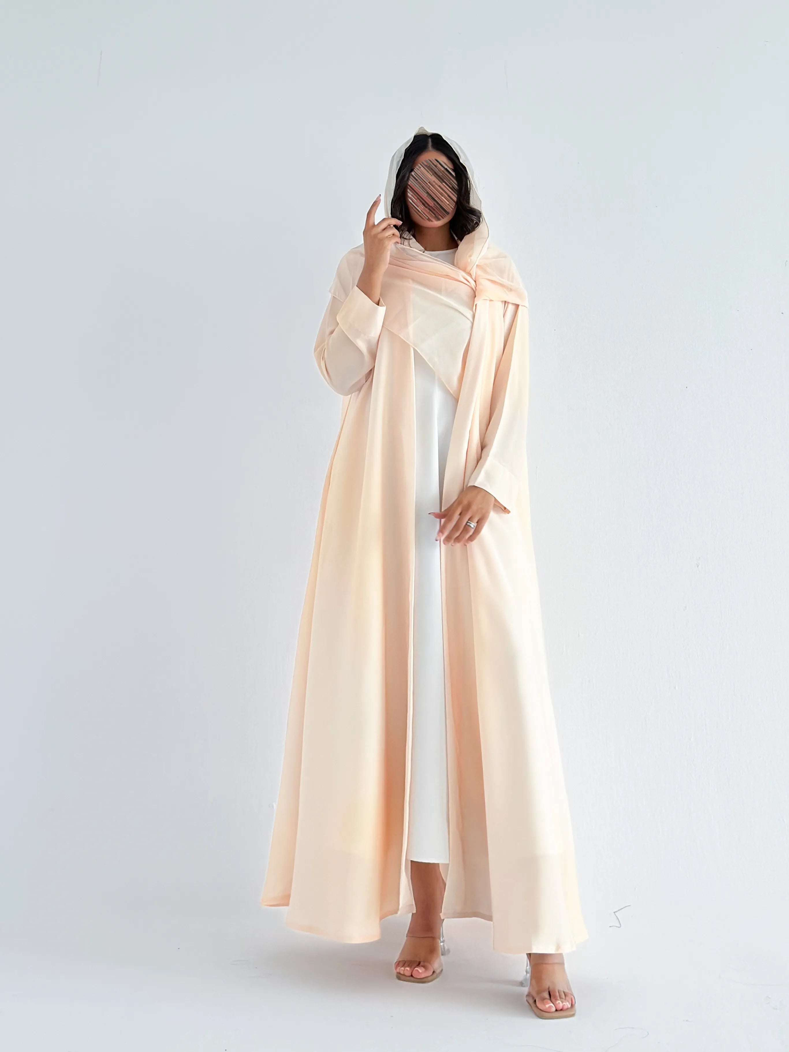 MW1475 - عباية مطبوعة صيفية | Butter Yellow Grace - Aya