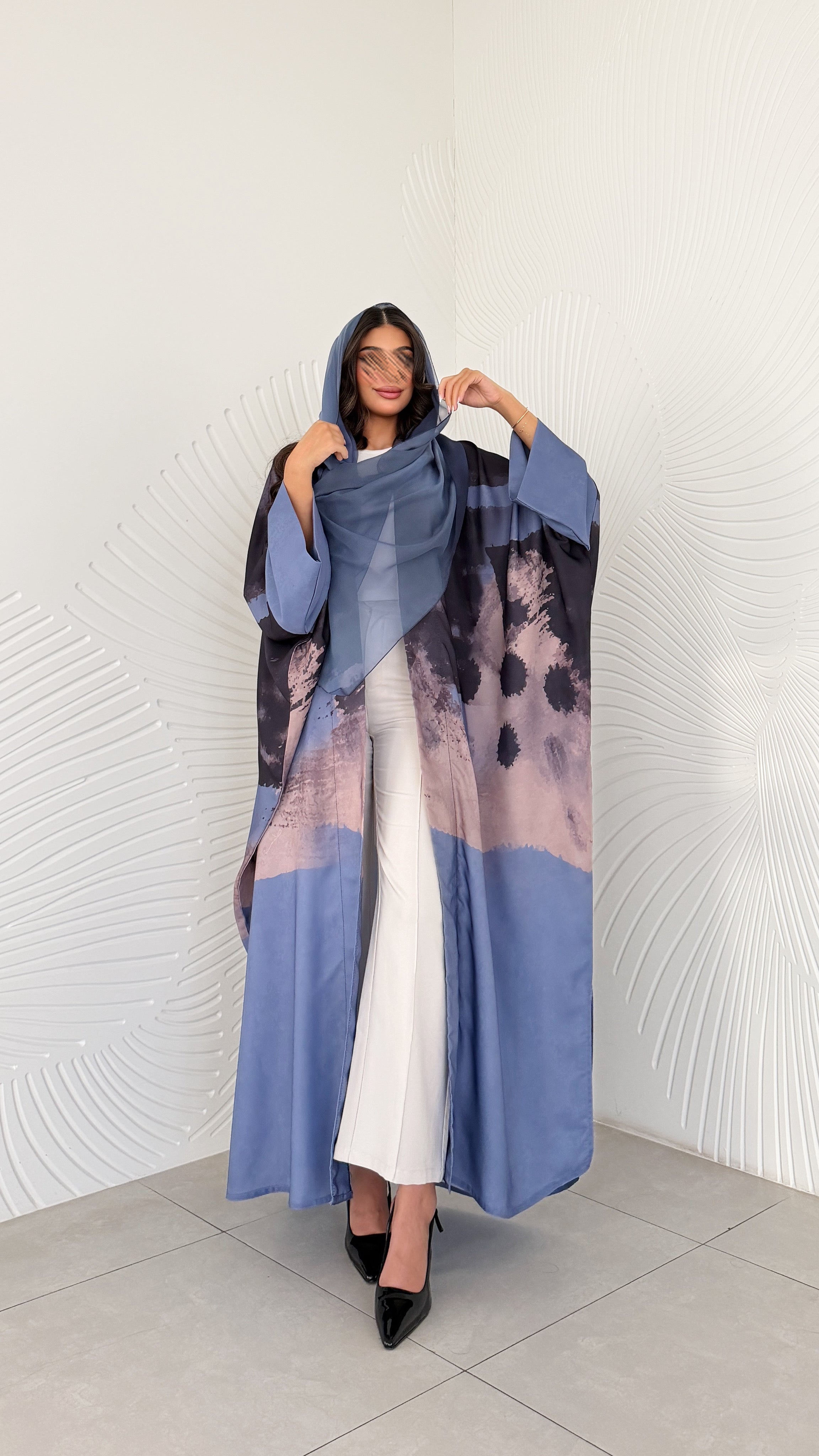 MWT1206 - عباية بطباعة | Printed Abaya