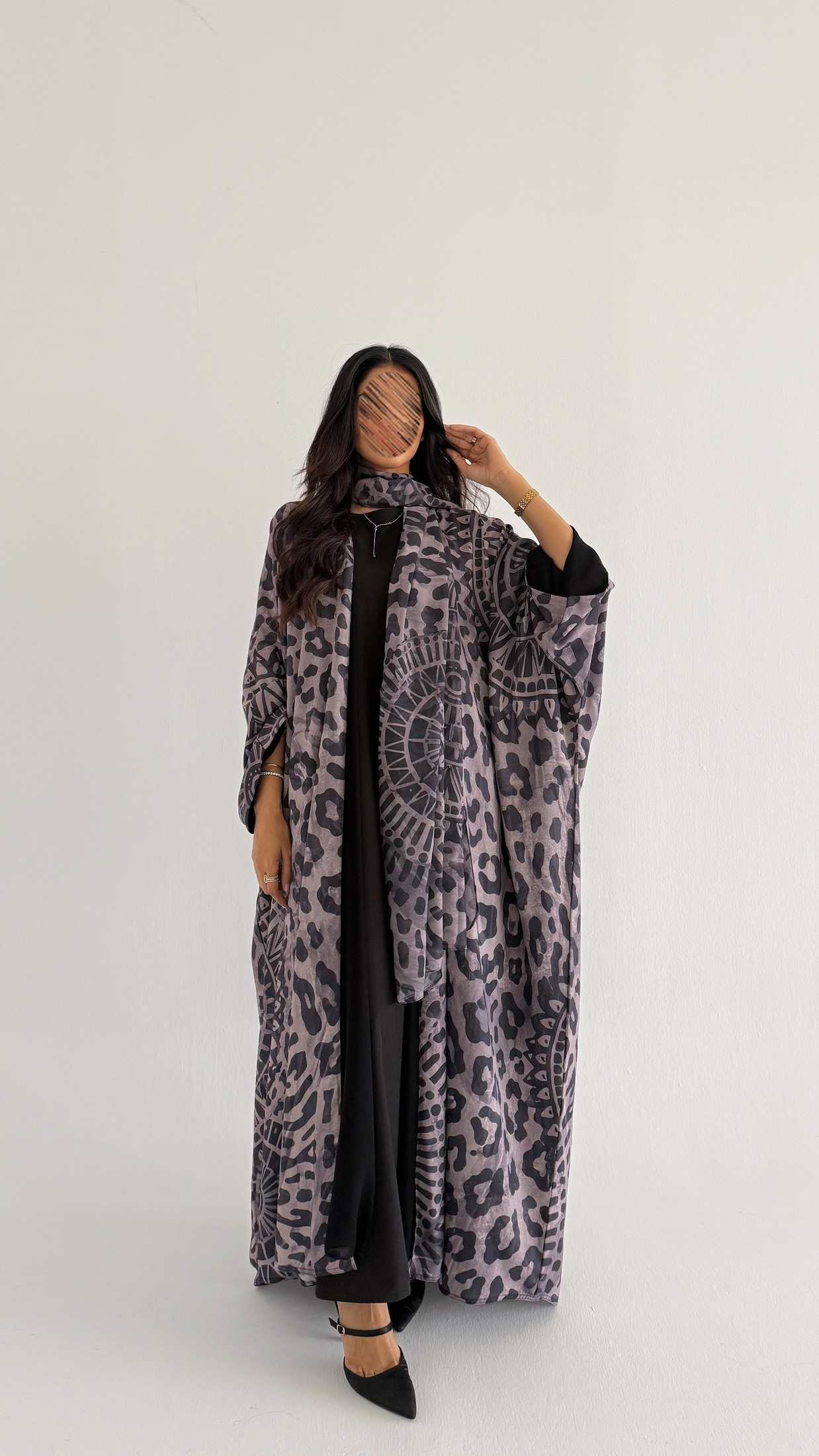 MWT1170 - عباية طباعة | Printed Abaya - Aya