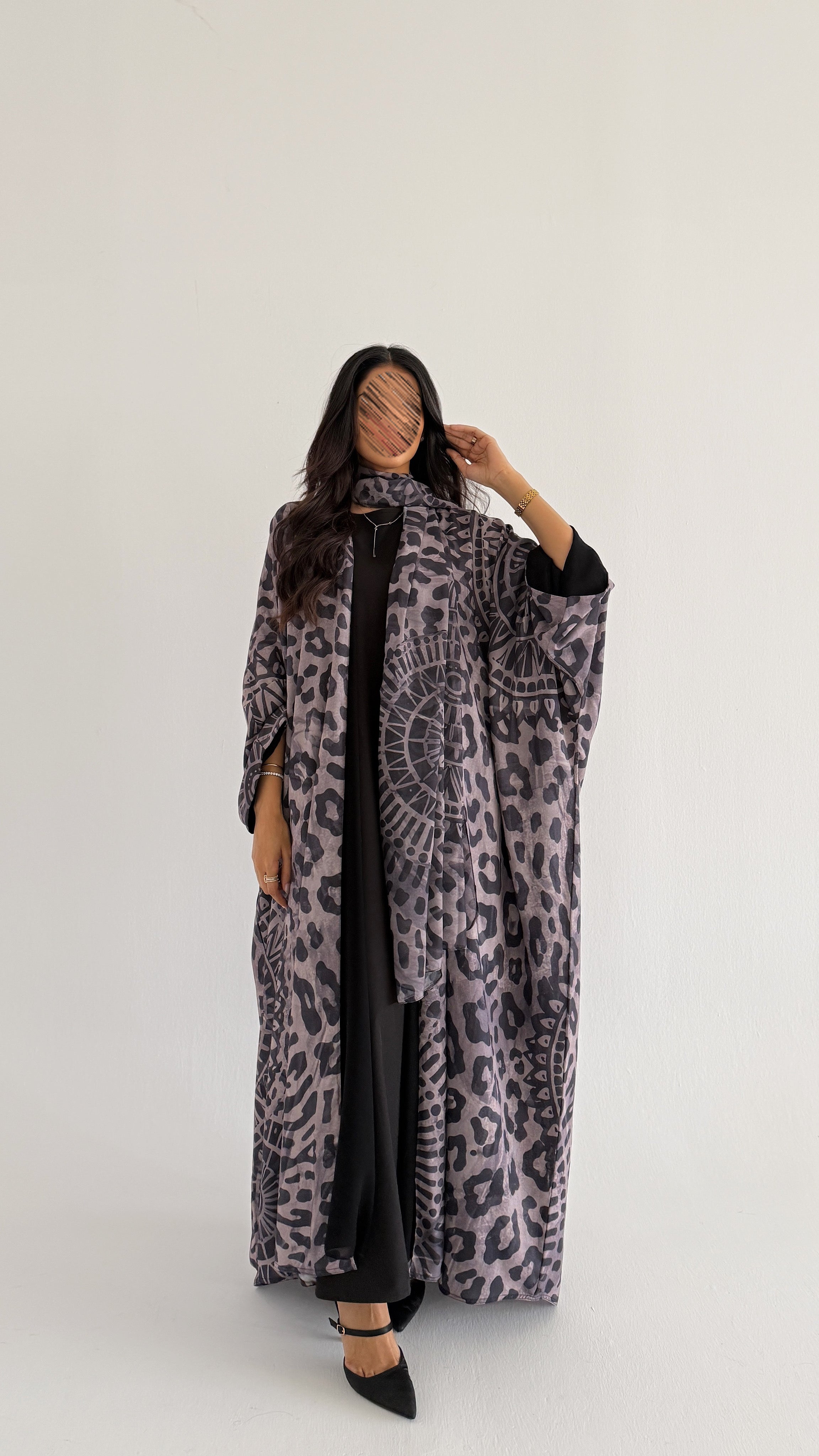 MWT1170 - عباية طباعة | Printed Abaya - Aya